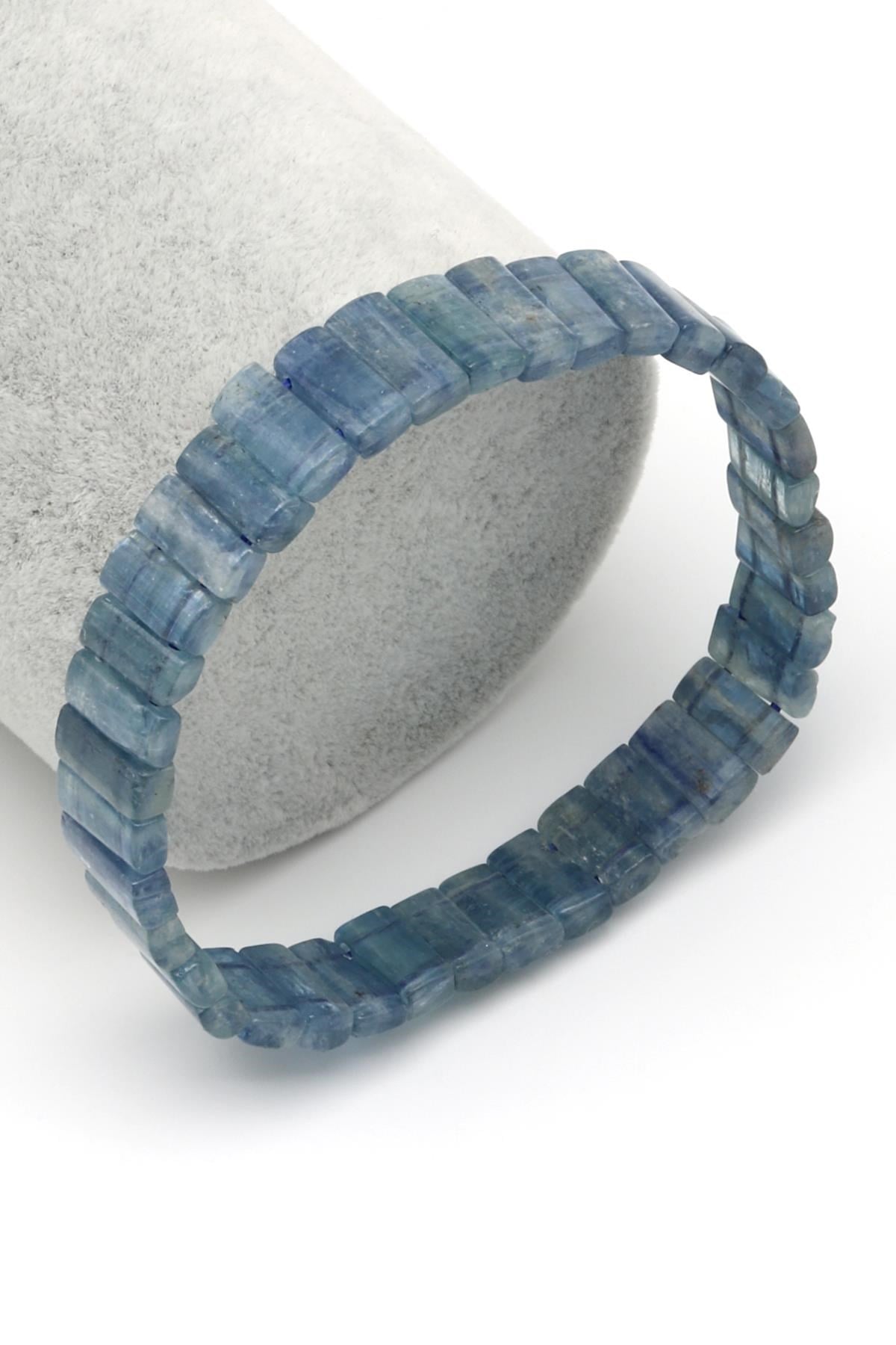 Kyanit Doğal Taş Bileklik 5 x 10 mm Özel Kesim