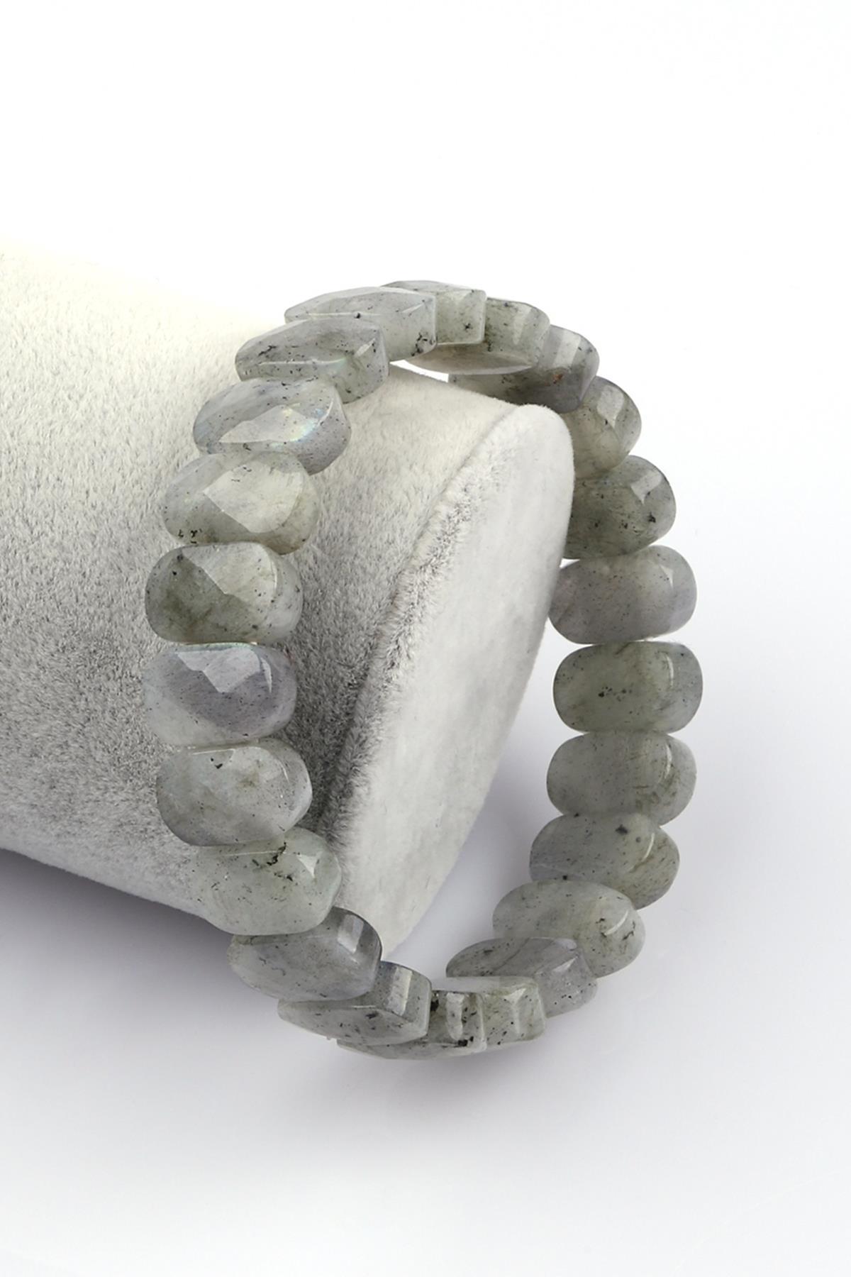 Labradorit Doğal Taş Bileklik 8 x 14 mm Özel Kesim