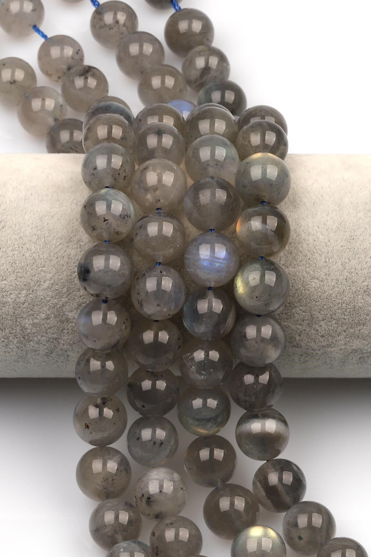 Labradorit Doğal Taş Dizi 11-12 mm Küre Kesim