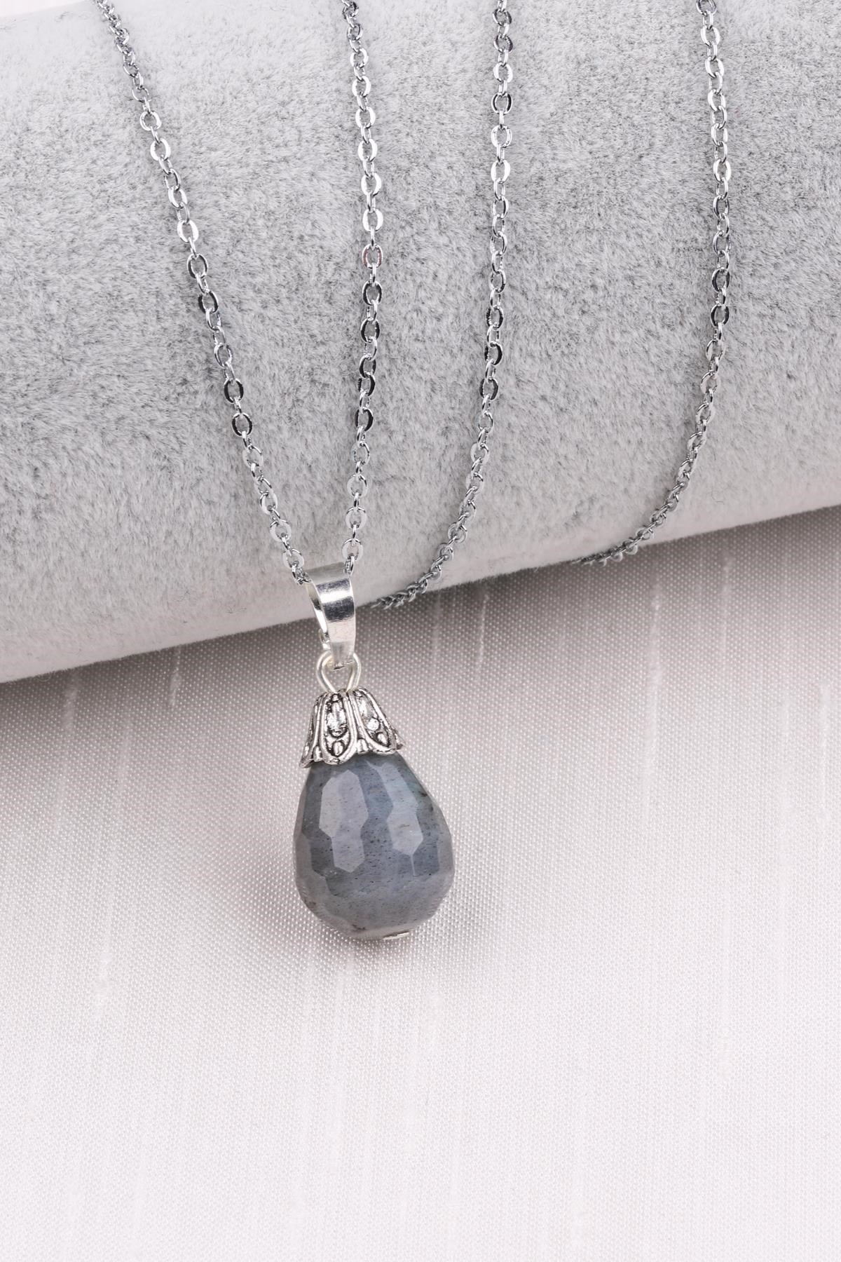 Labradorit Doğal Taş Kolye