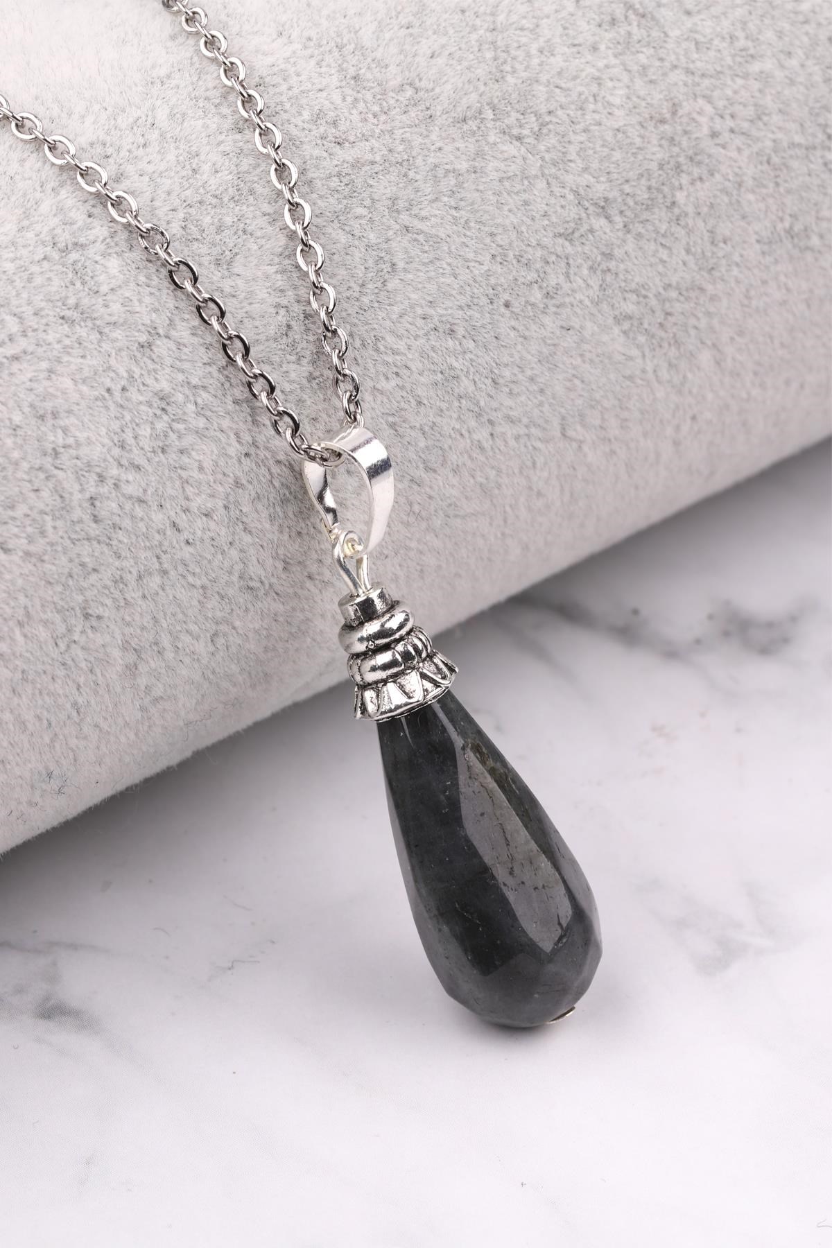 Labradorit Doğal Taş Kolye