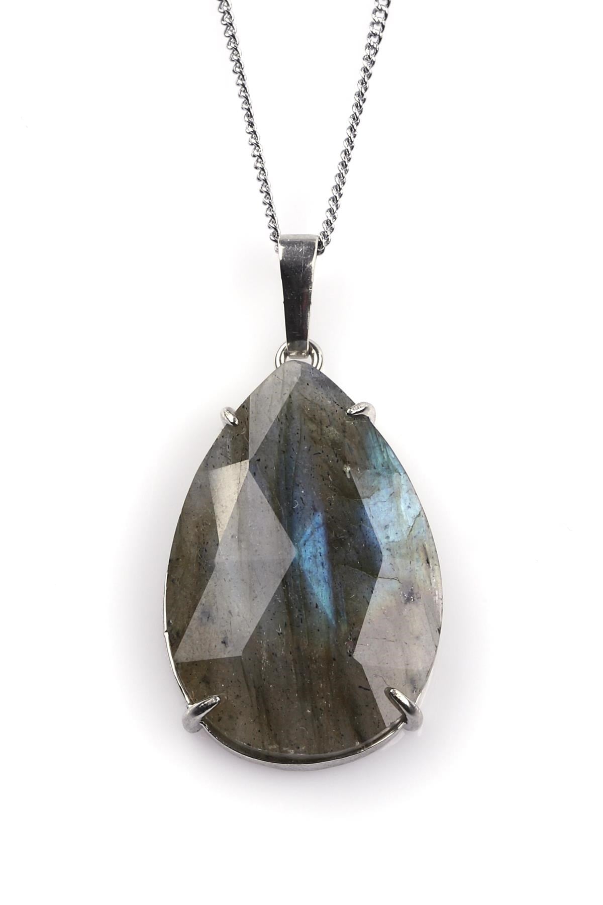 Labradorit Doğal Taş Kolye