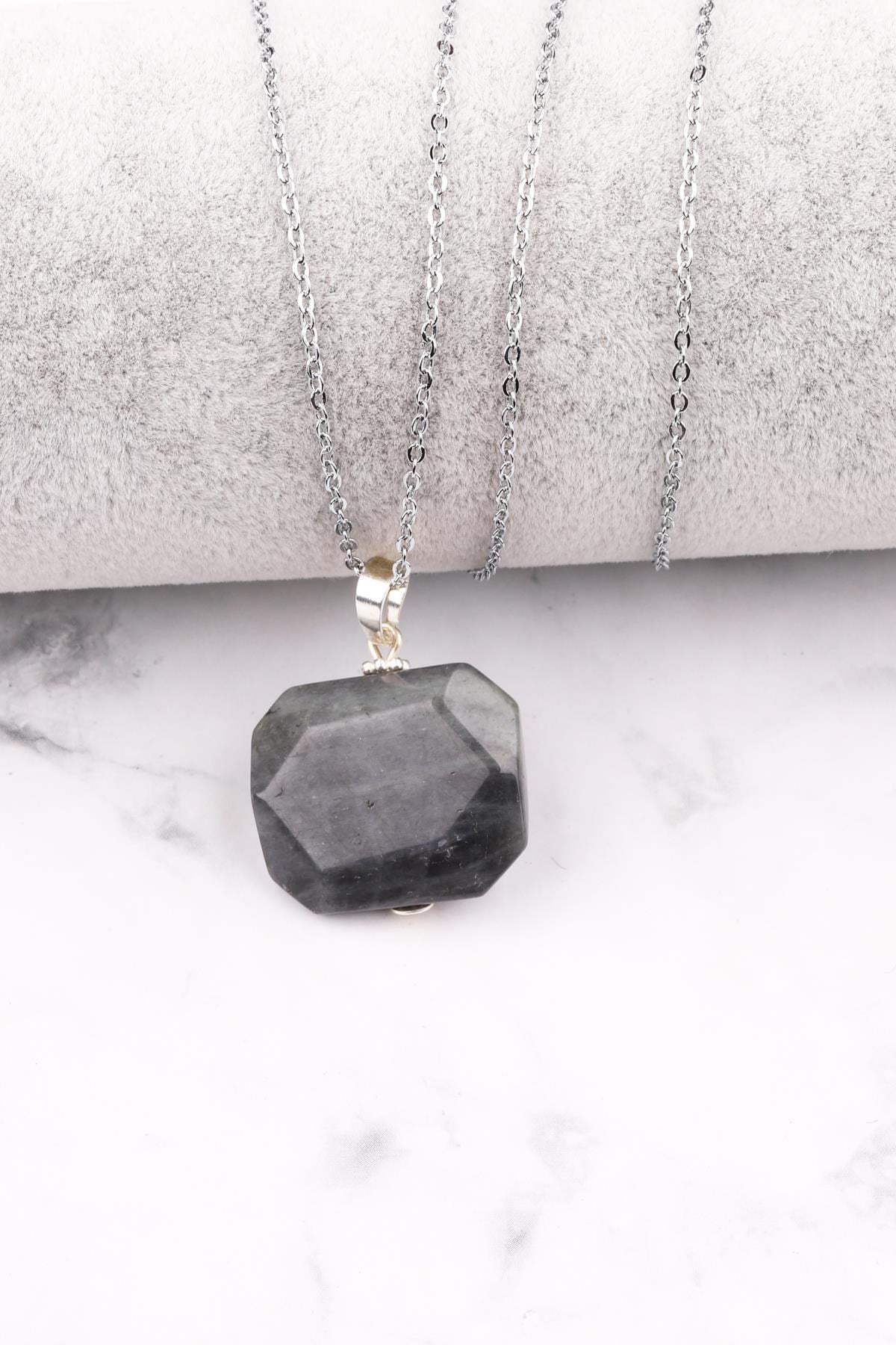 Labradorit Doğal Taş Kolye