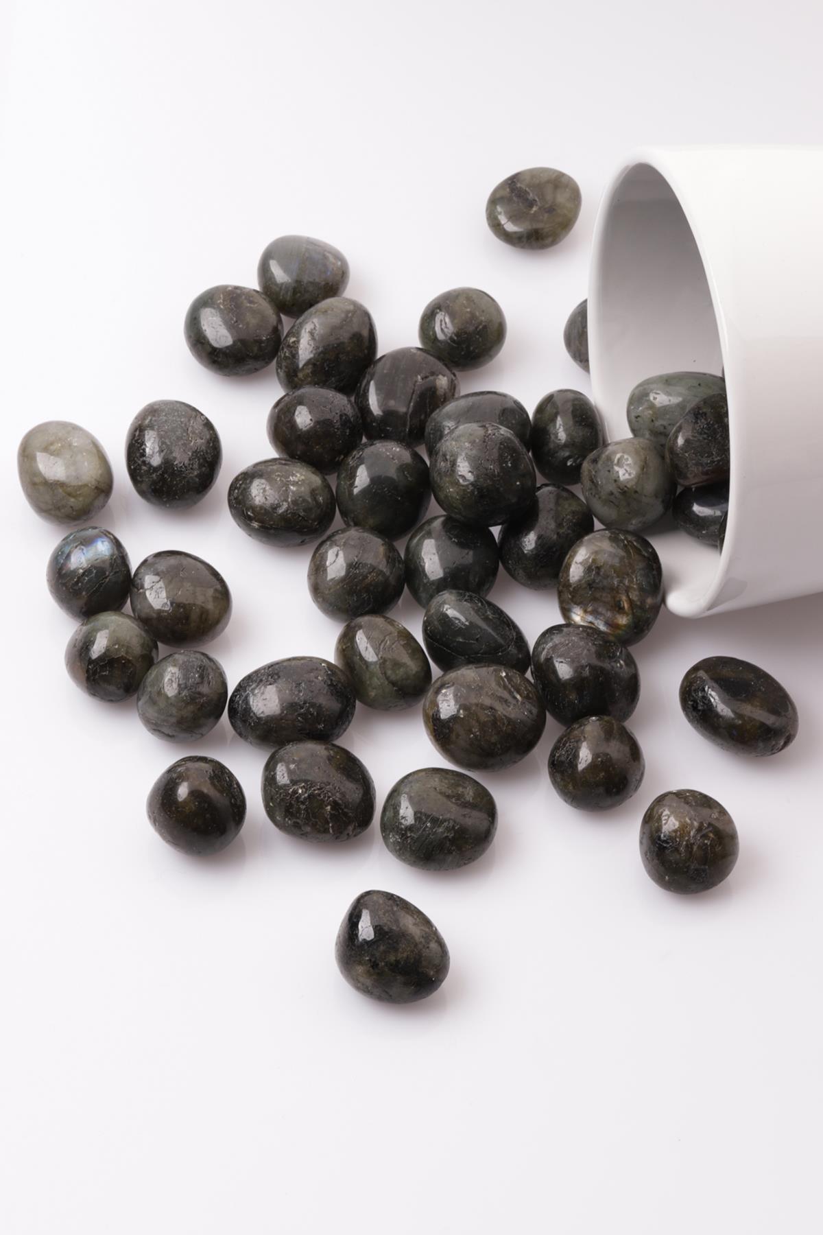 Labradorit Doğal Taş Tamburlanmış Parça - Tımbıl