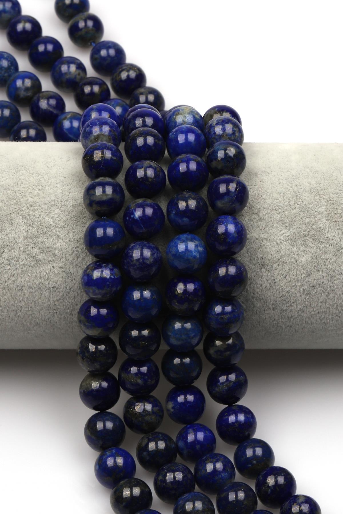 Lapis Lazuli (AA Kalite) Doğaltaş Dizi 10 mm Küre Kesim