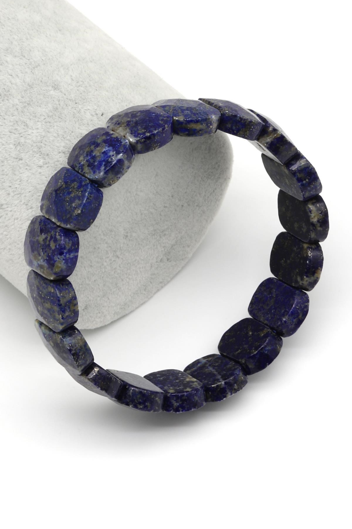 Lapis Lazuli Doğal Taş Bileklik 11 x 15 mm Özel Kesim