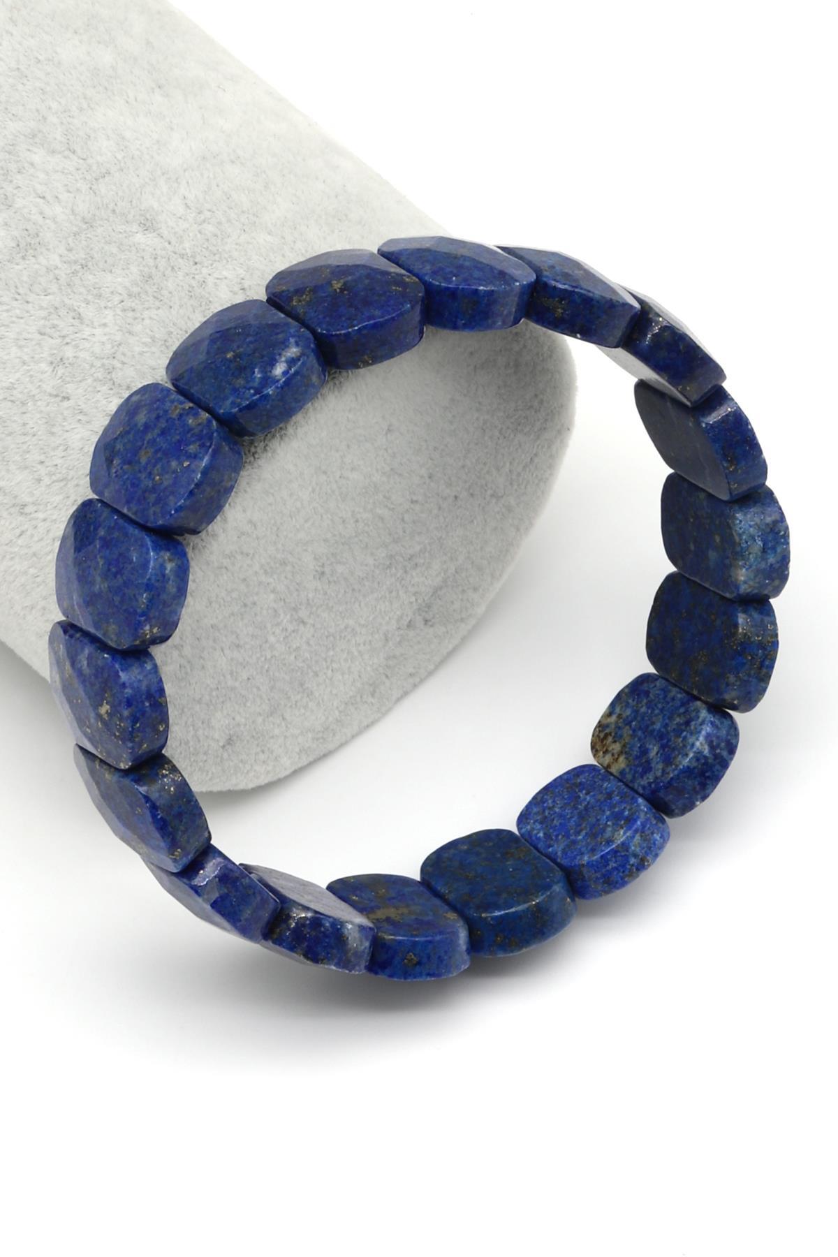 Lapis Lazuli Doğal Taş Bileklik 11 x 15 mm Özel Kesim
