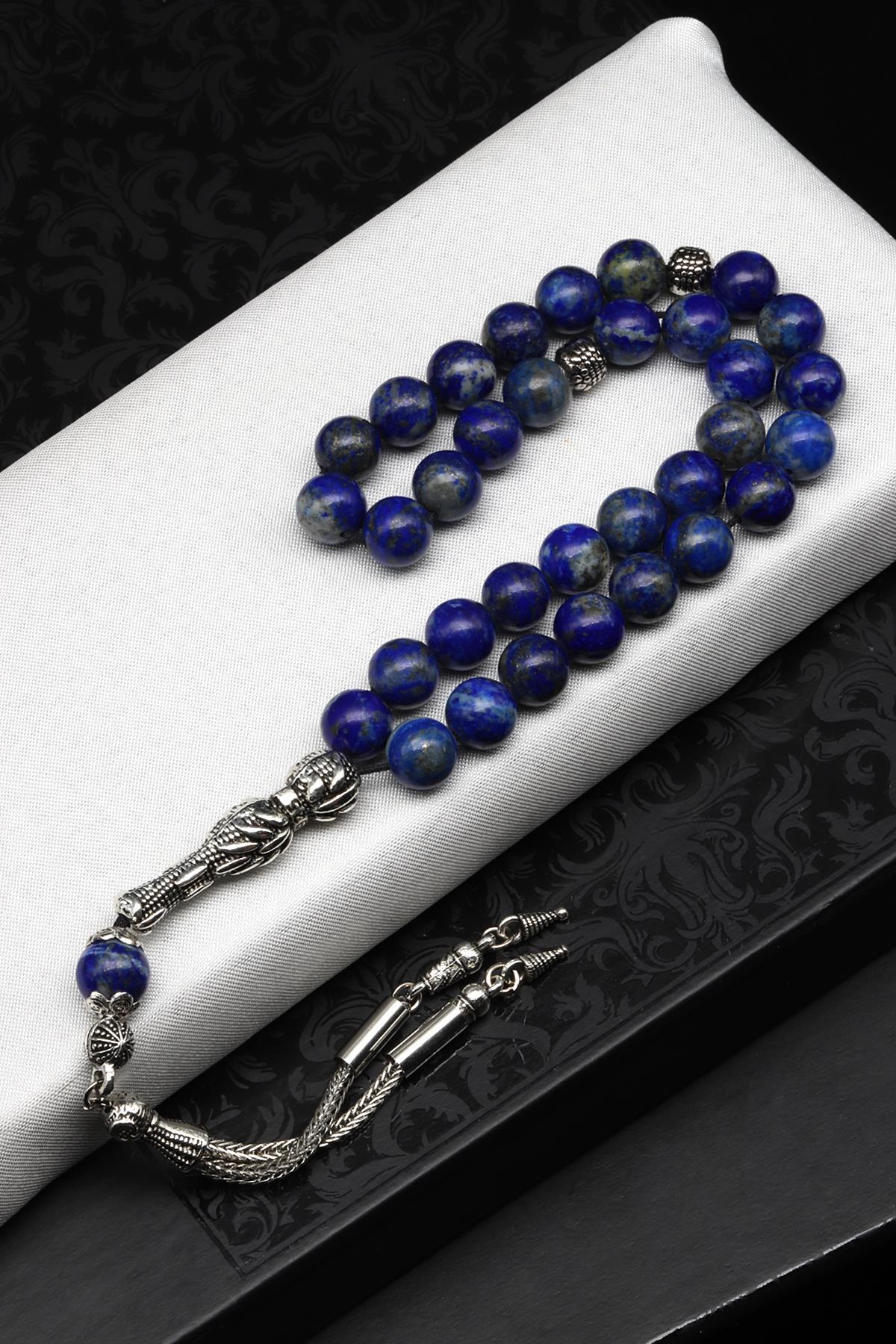 Lapis Lazuli Doğal Taş Tesbih 8 mm Küre Kesim