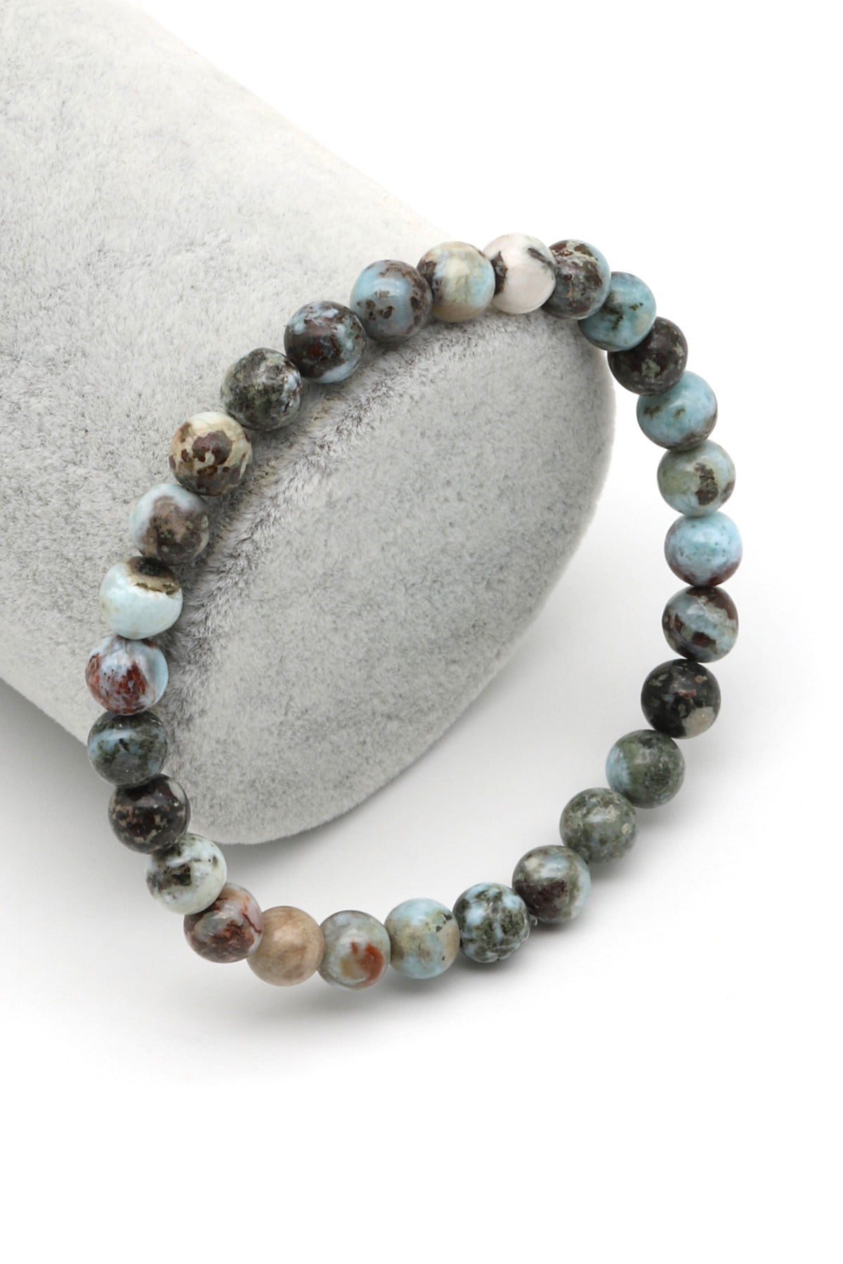 Larimar Doğal Taş Bileklik 6 mm Küre Kesim - BLK-2187