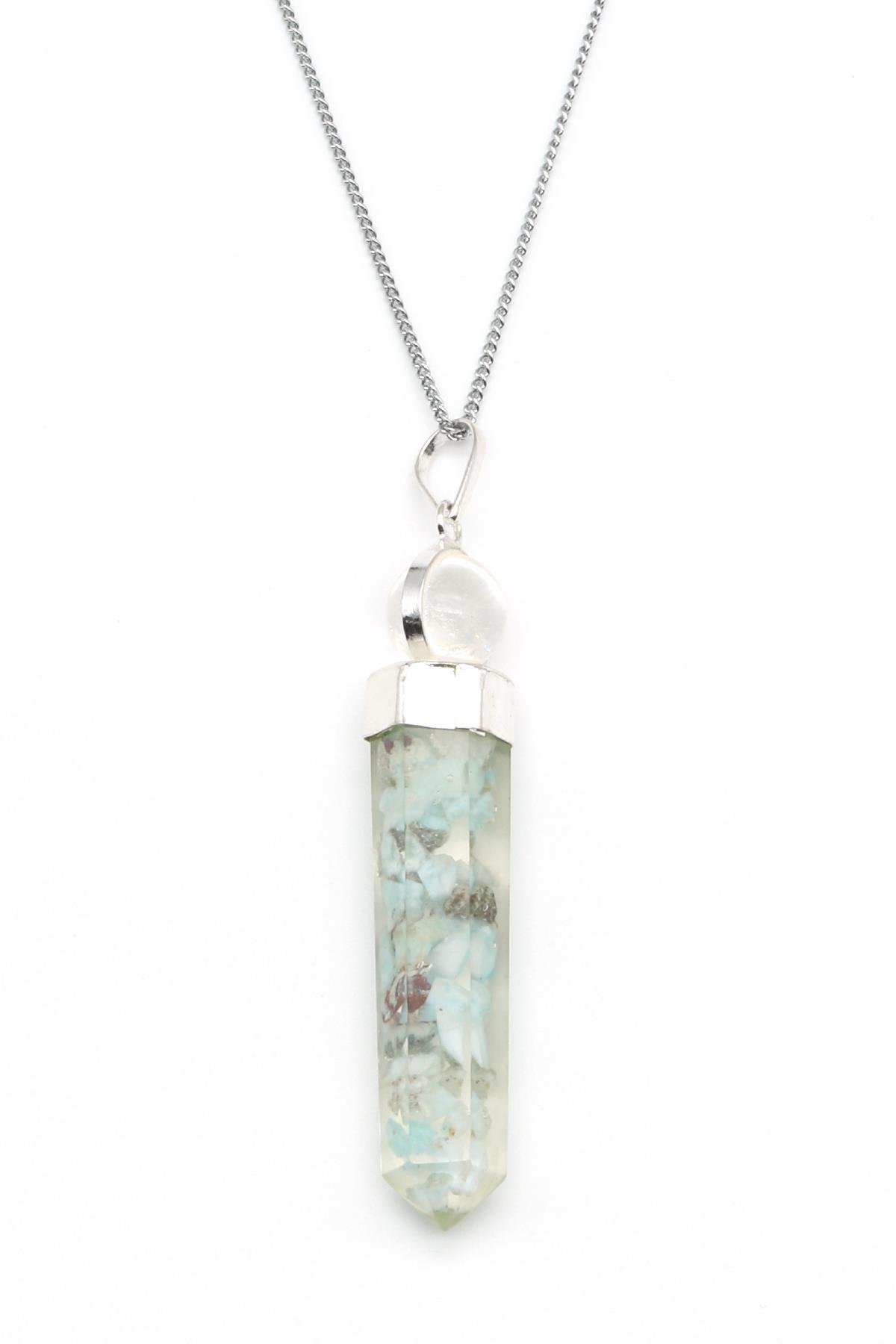 Larimar Doğal Taş Orgonit Kolye