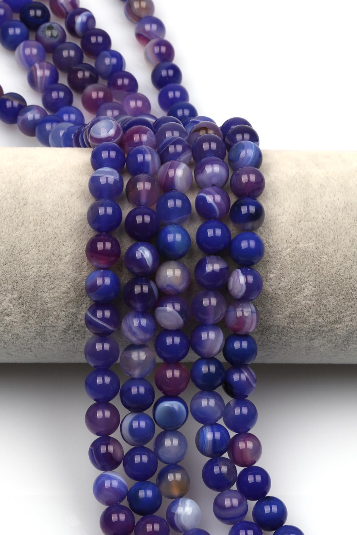 Madagaskar Akik Doğal Taş Dizi 8 mm Küre Kesim