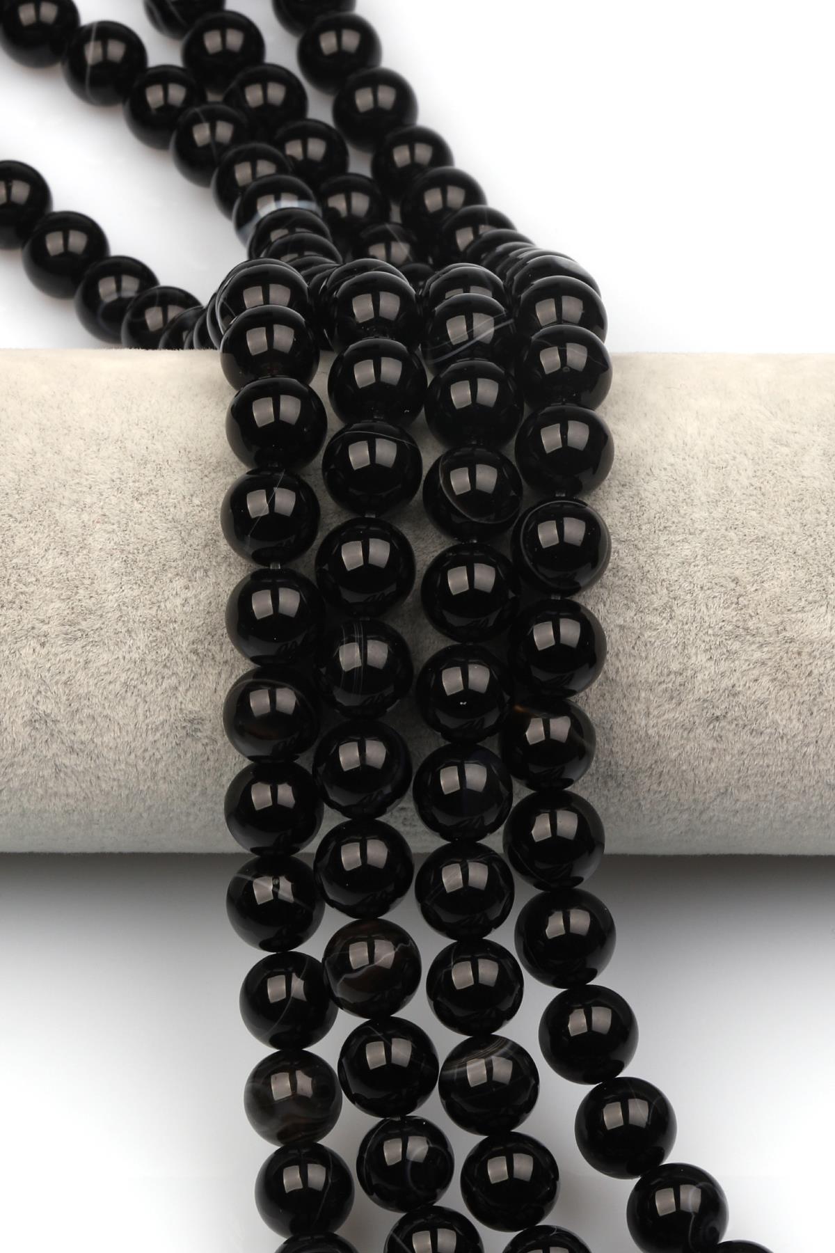 Madagaskar Akik Doğaltaş Dizi 10 mm Küre Kesim