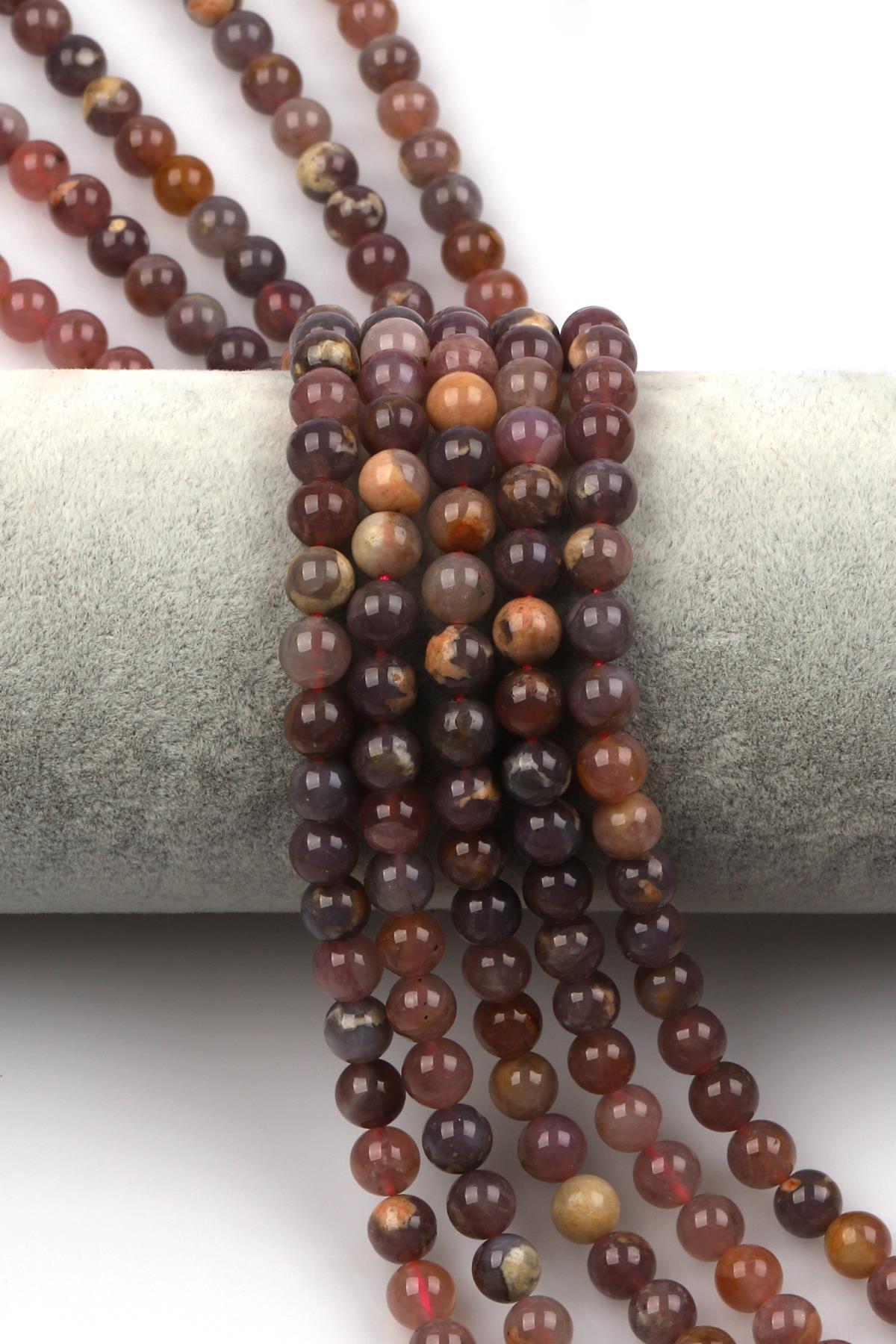 Madagaskar Pembe Kuvars Doğal Taş 6 mm Küre Kesim