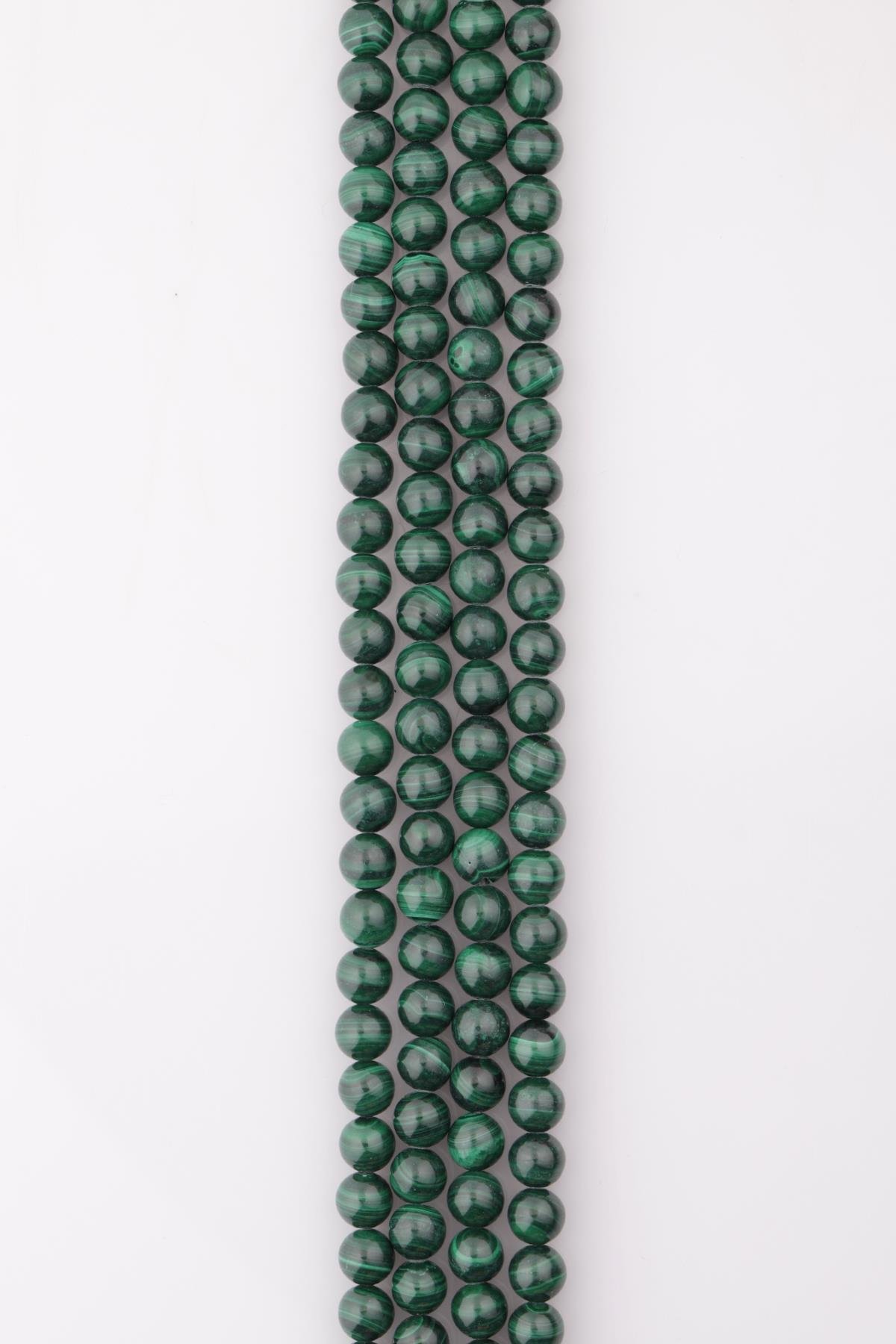 Malakit Doğal Taş Dizi 8 mm Küre Kesim