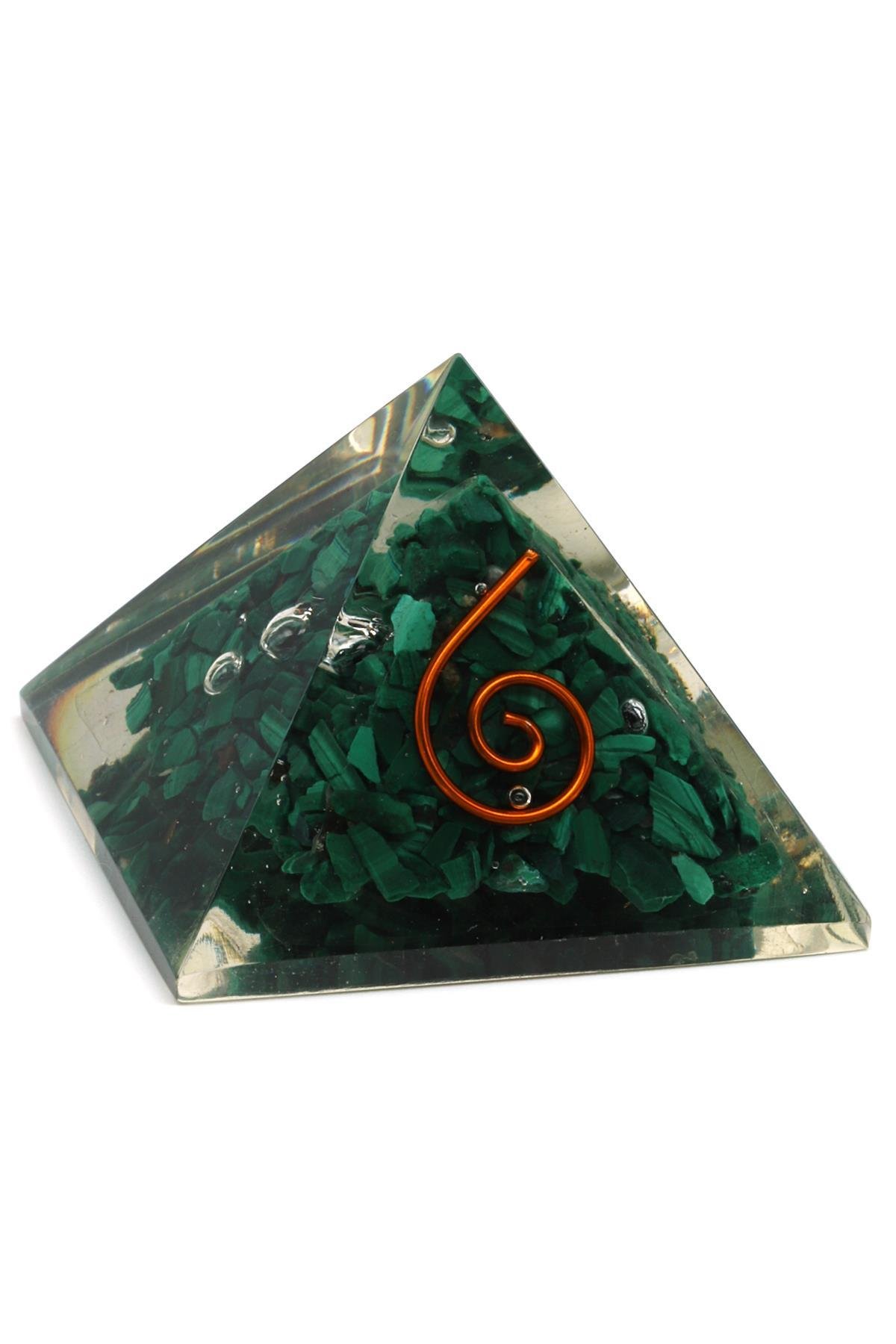 Malakit Taşından Orgonit Piramit