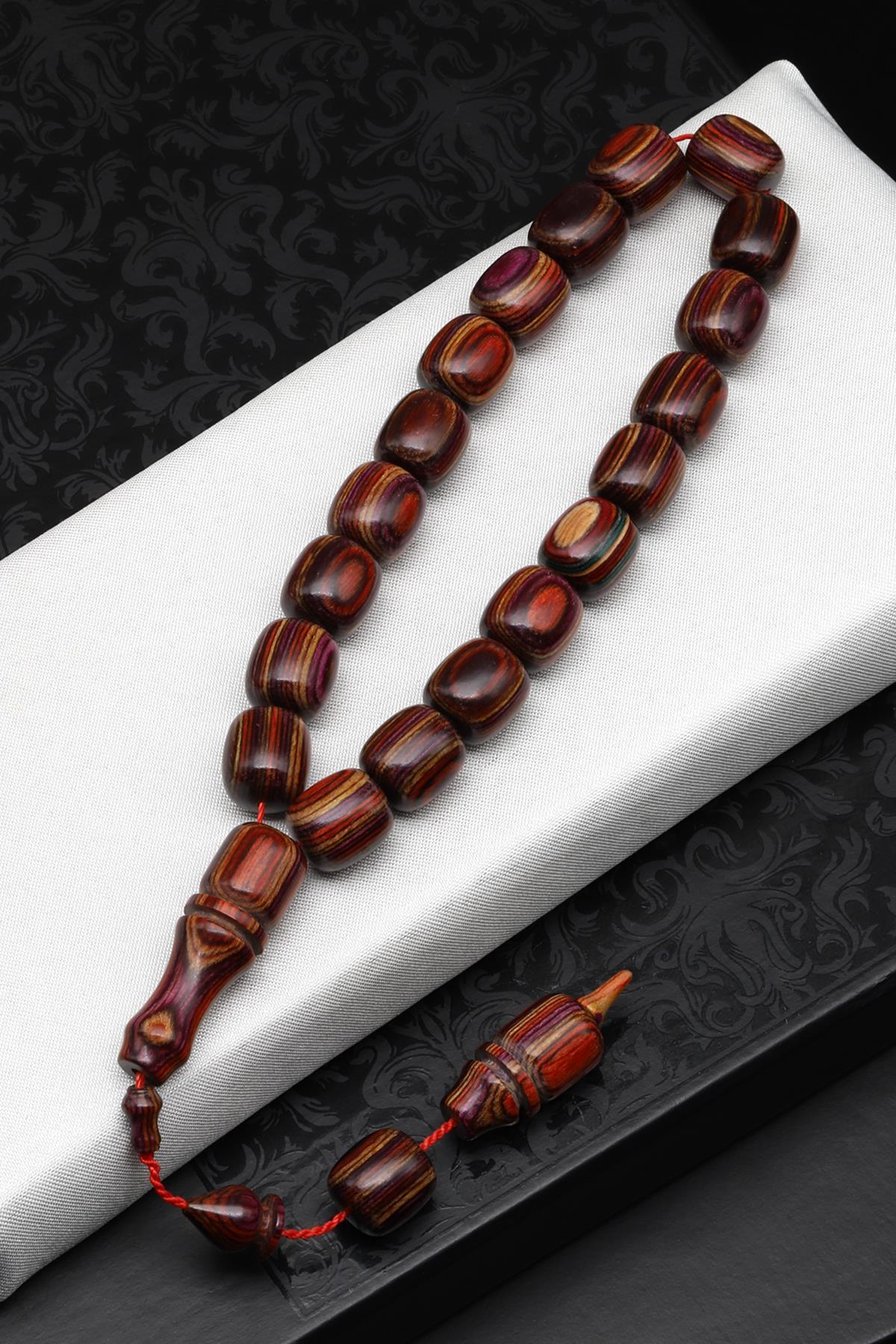 Maskot Efe Kahverengi Kafur Ağacı Tesbih 11 x 12 mm Kapsül Kesim