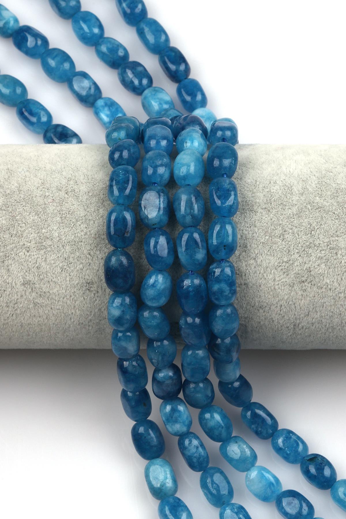 Mavi Kuvars Doğal Taş Dizi 7 x 11 mm Şekilsiz Kesim