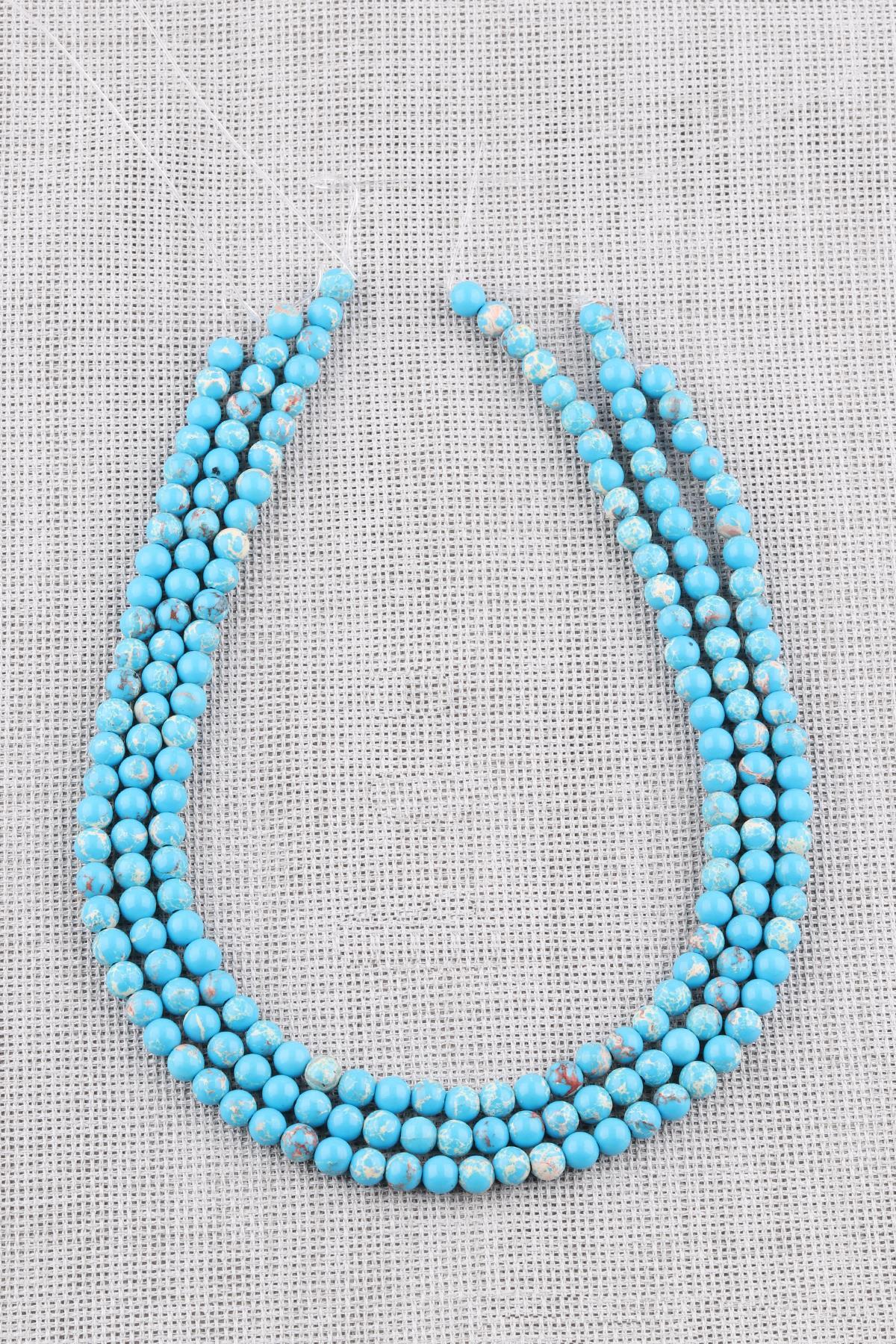 Mavi Varisit Doğal Taş Dizi 6 mm Küre Kesim