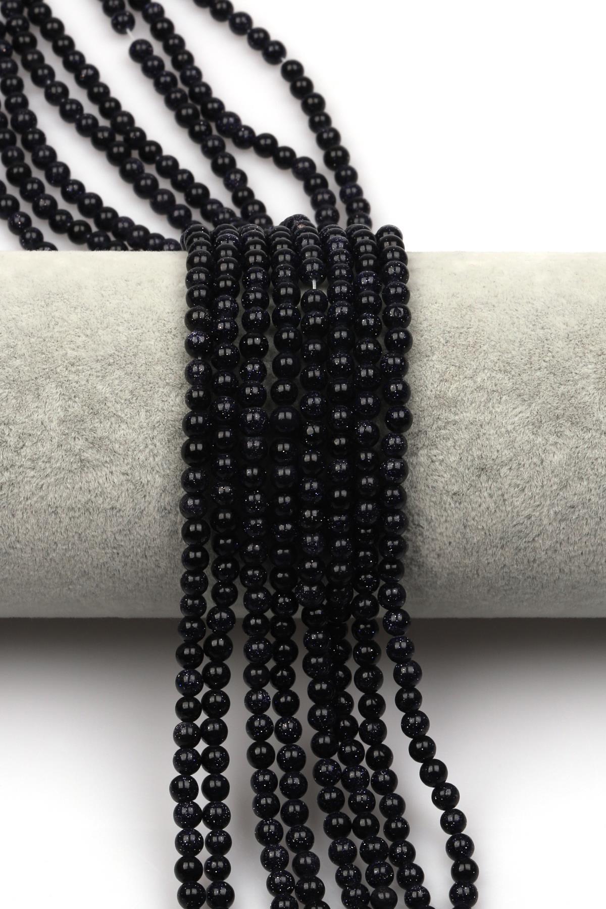 Mavi Yıldız Taşı Dizi 4 mm Küre Kesim