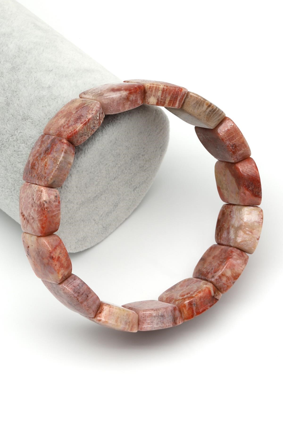 Mercan Doğal Taş Bileklik 15 x 20 mm Özel Kesim