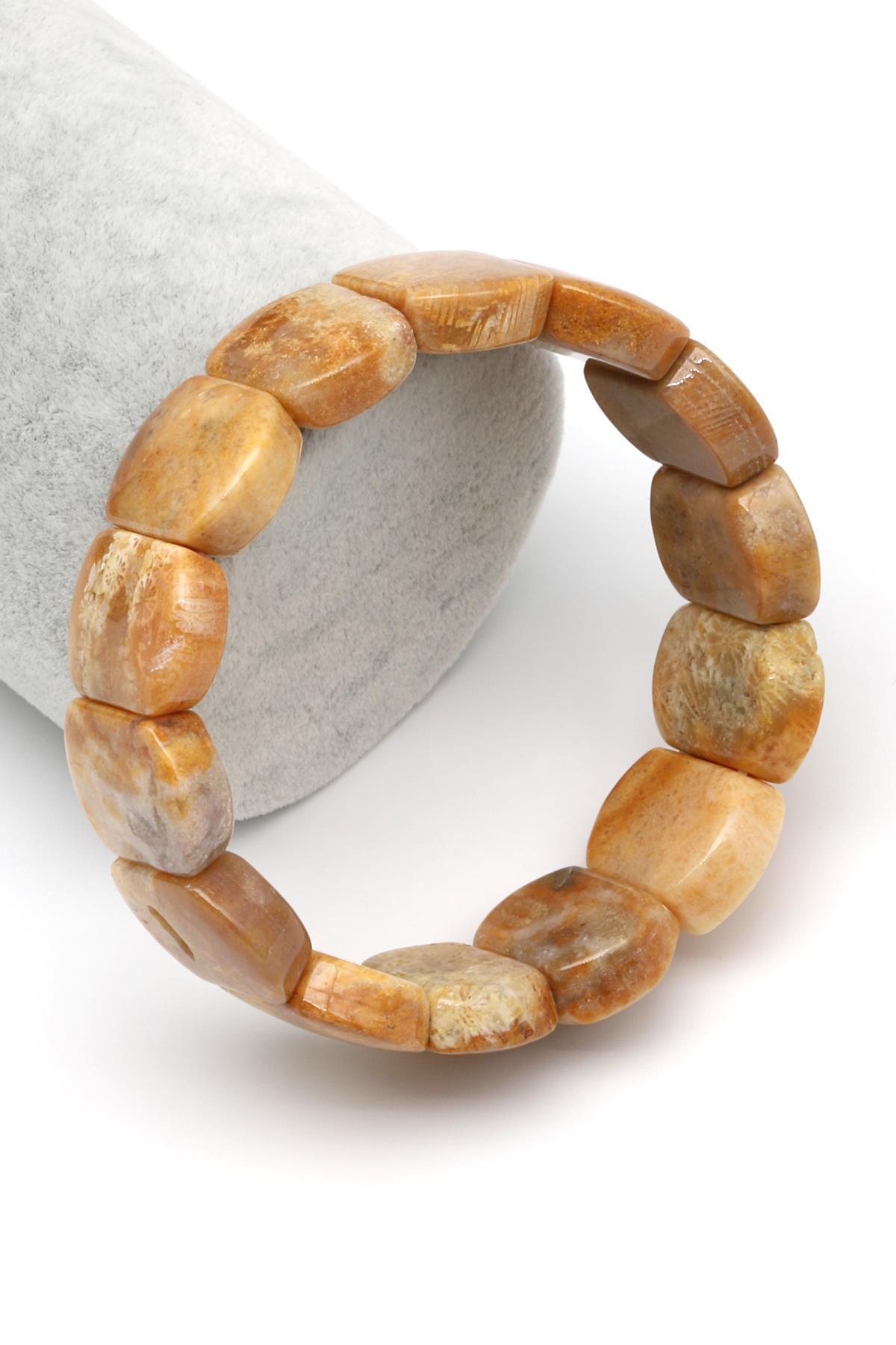 Mercan Doğal Taş Bileklik 15 x 20 mm Özel Kesim