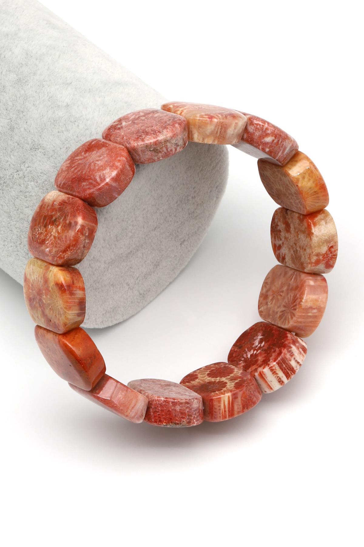 Mercan Doğal Taş Bileklik 15 x 20 mm Özel Kesim