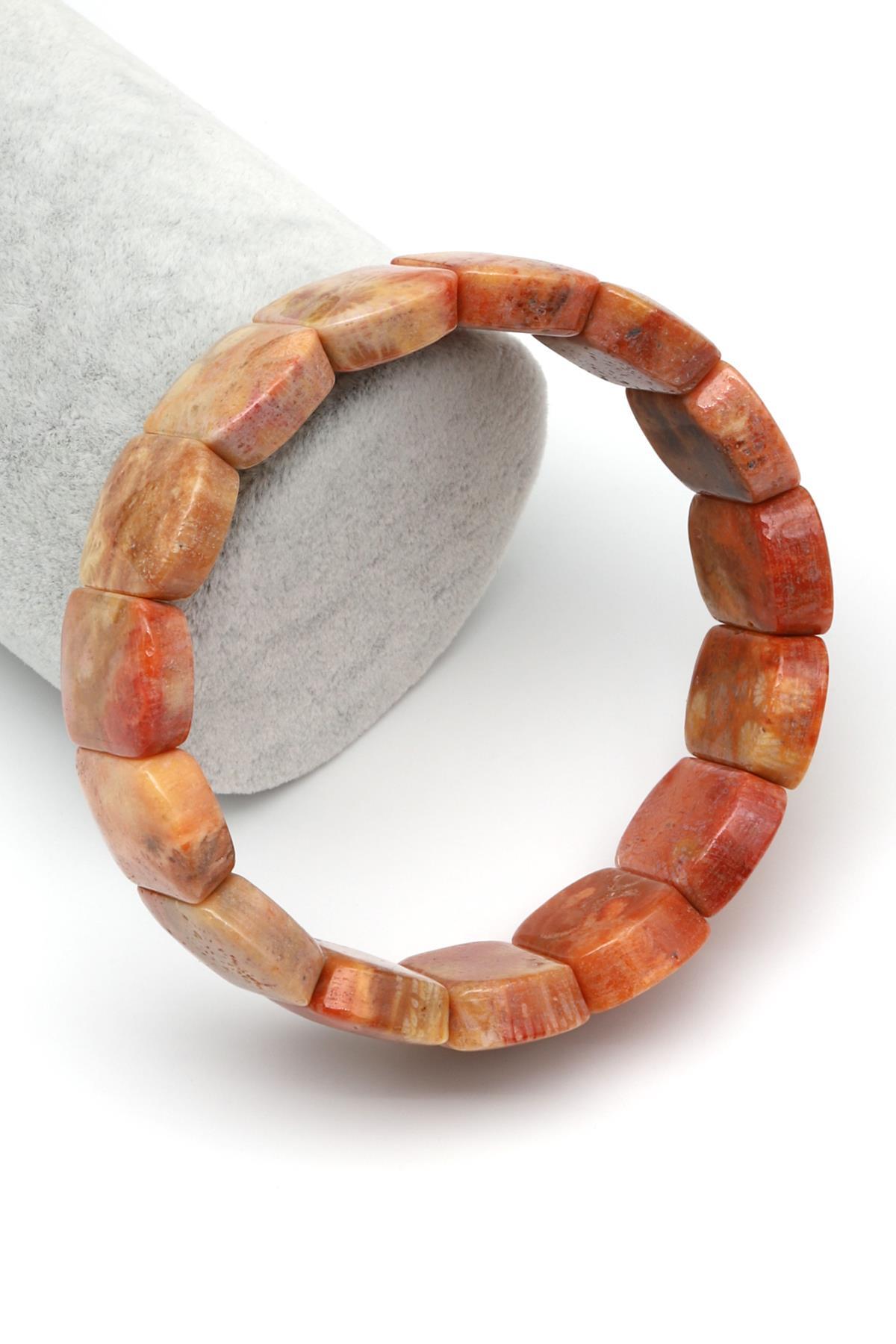 Mercan Doğal Taş Bileklik 15 x 20 mm Özel Kesim