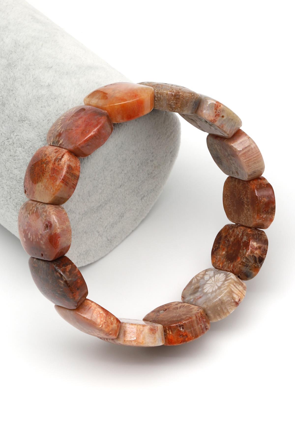 Mercan Doğal Taş Bileklik 15 x 20 mm Özel Kesim