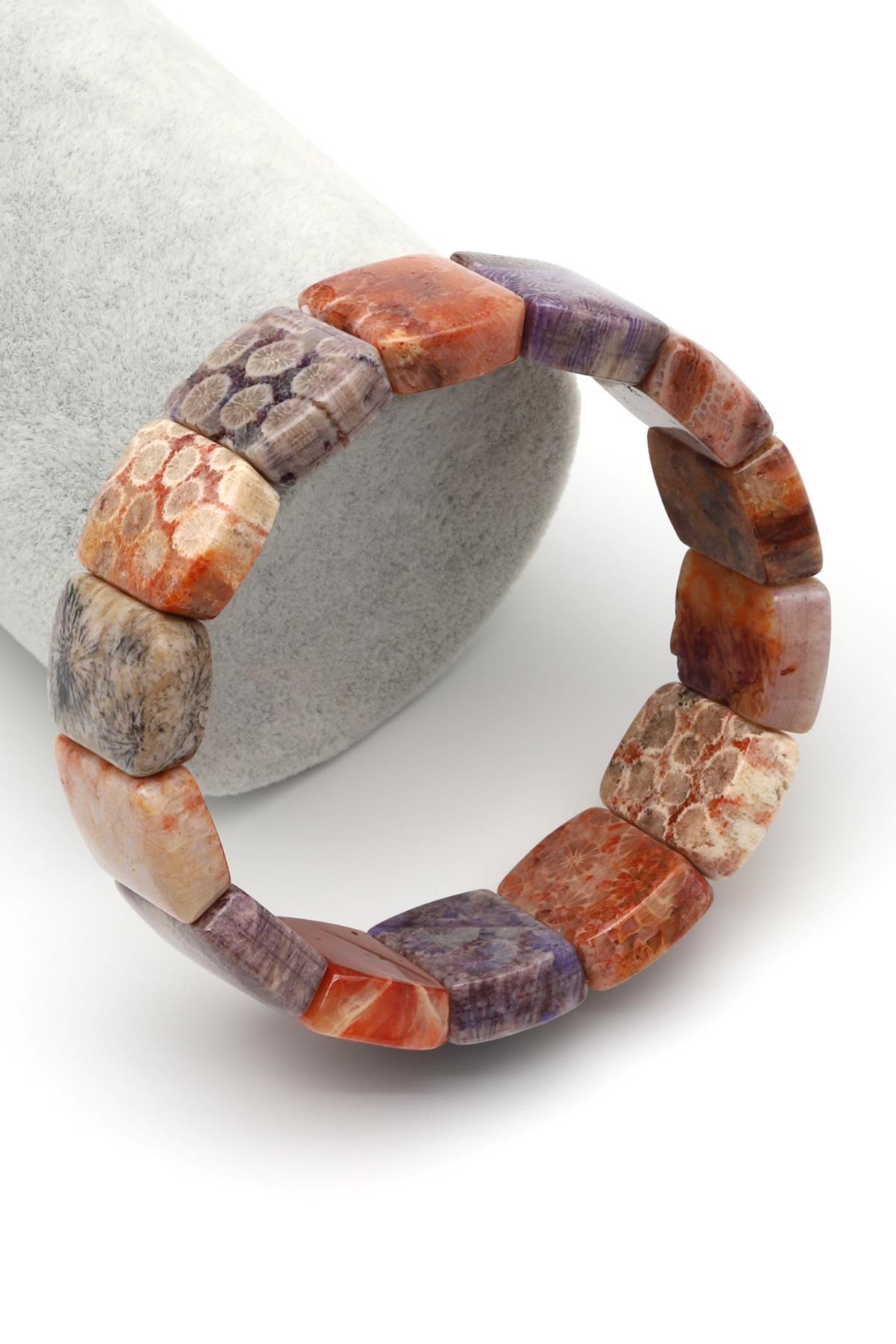 Mercan Doğal Taş Bileklik 15 x 20 mm Özel Kesim