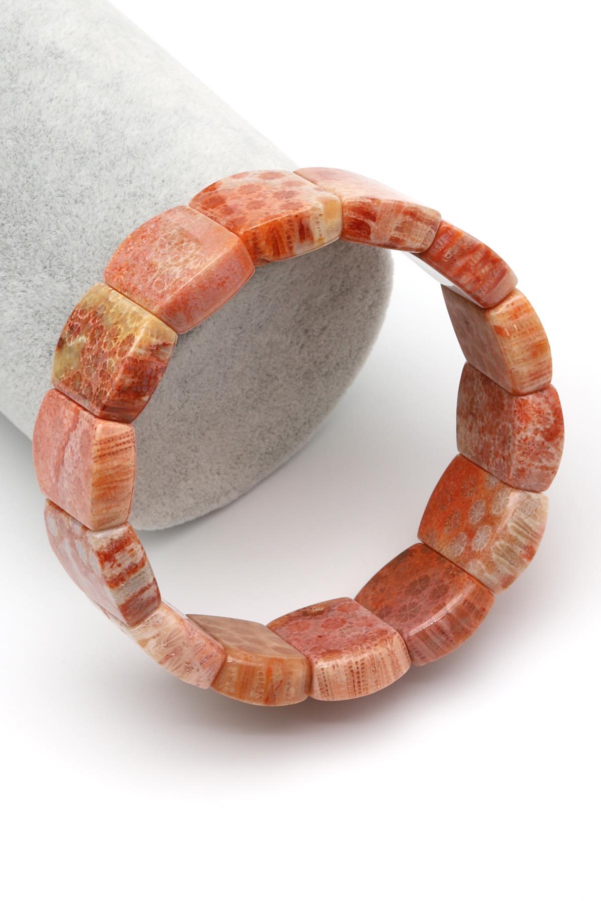 Mercan Doğal Taş Bileklik 15 x 20 mm Özel Kesim