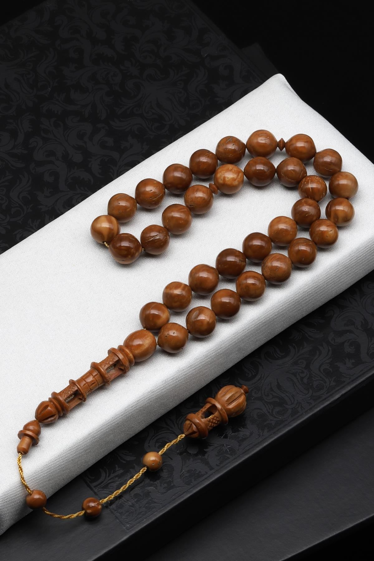 Minare İmameli Kuka Ağacı Tesbih 10 mm Küre Kesim
