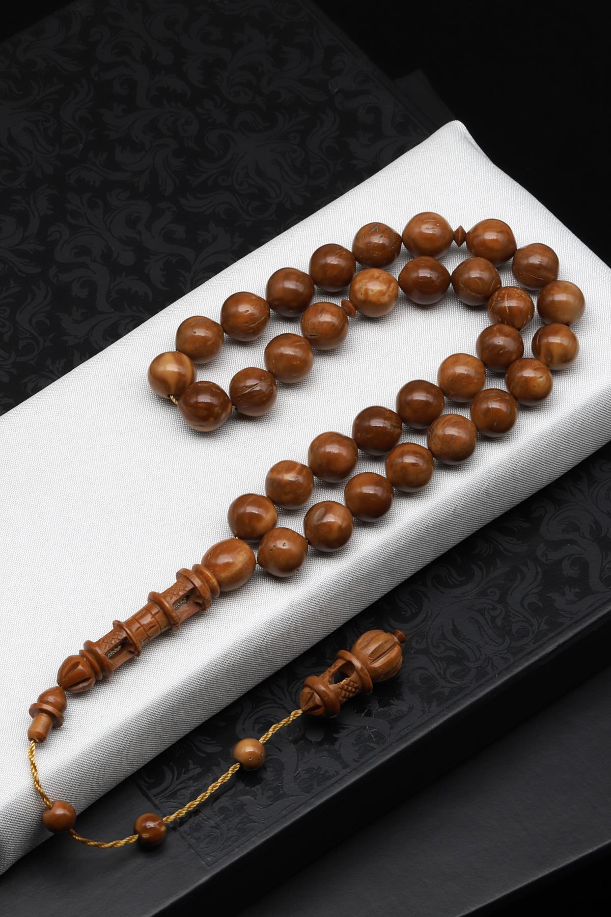 Minare İmameli Kuka Ağacı Tesbih 10 mm Küre Kesim