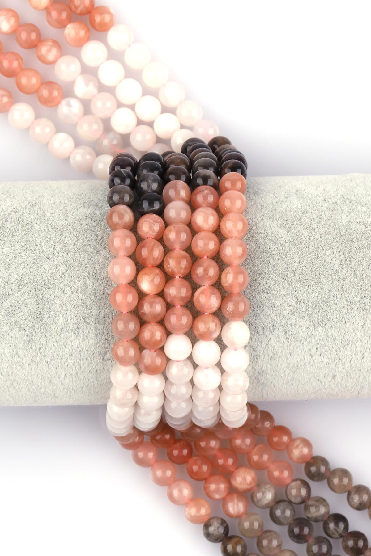 Multi Ay Taşı ( AA Kalite ) Doğal Taş Dizi 6 mm Küre Kesim