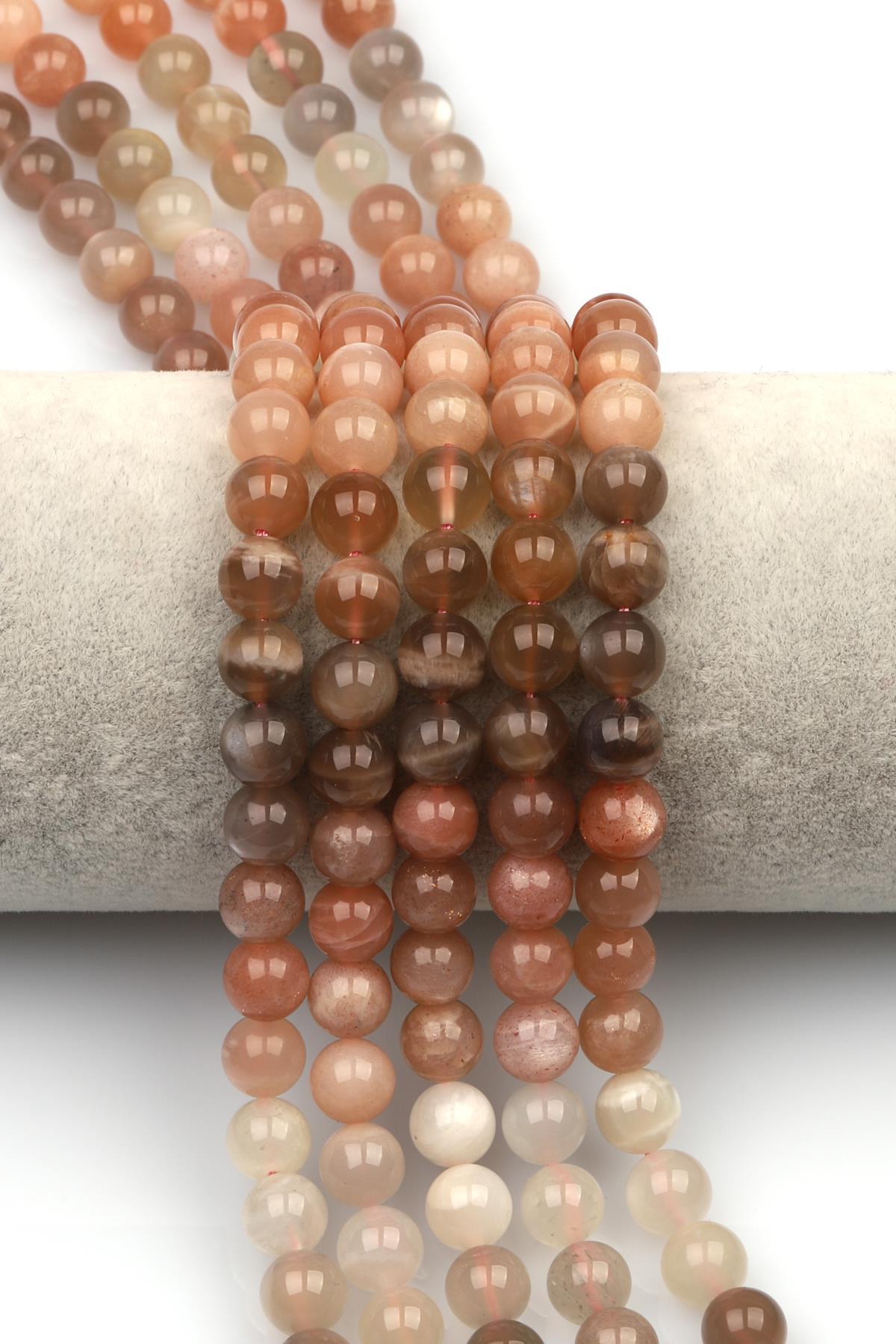 Multi Ay Taşı Doğal Taş Dizi 8 mm Küre Kesim