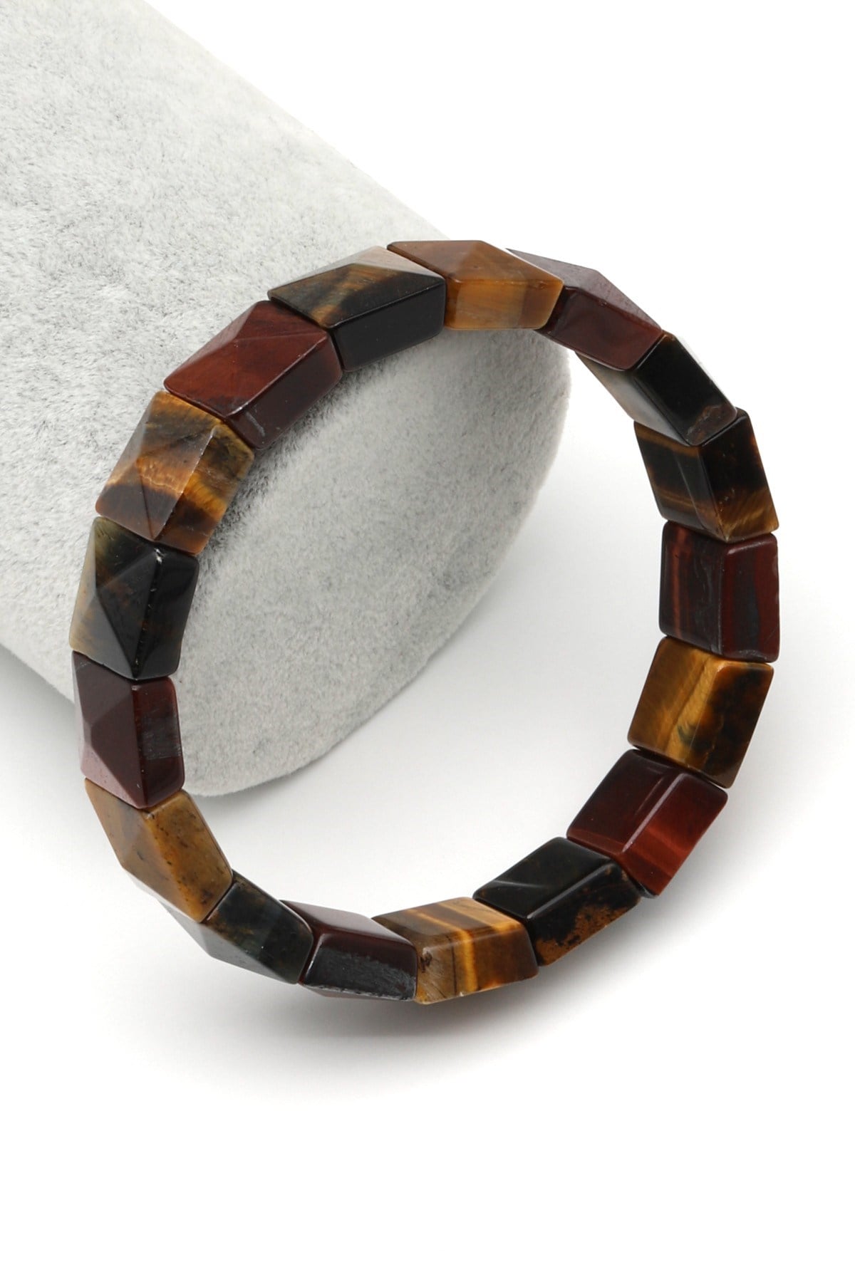 Multi Kaplan Gözü Doğal Taş Bileklik 12 x 12 mm Özel Kesim - BLK-2397