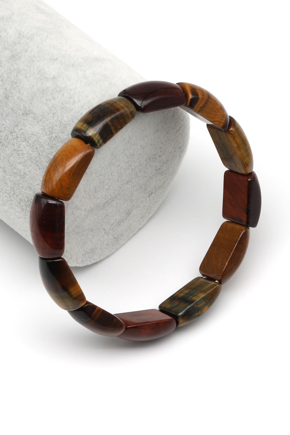 Multi Kaplan Gözü Doğal Taş Bileklik 10 x 17 mm Özel Kesim