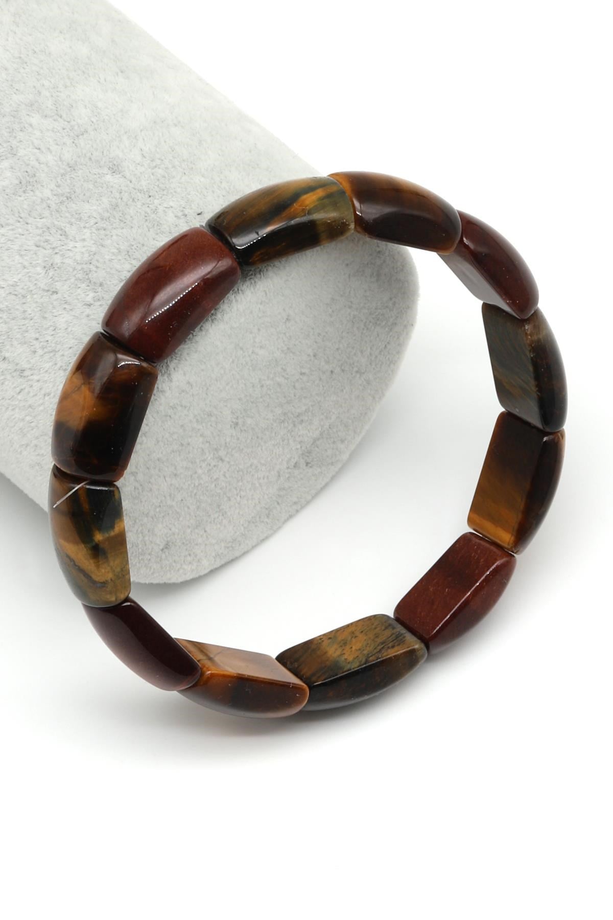 Multi Kaplan Gözü Doğal Taş Bileklik 10 x 17 mm Özel Kesim