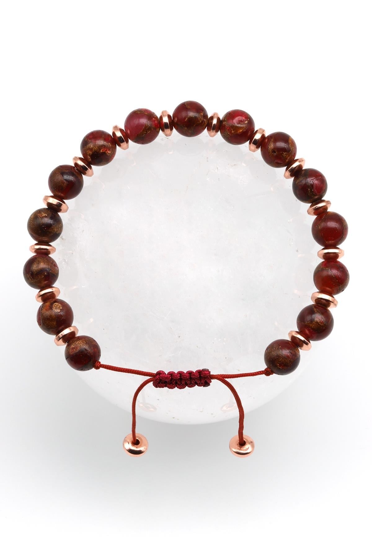 Murano Yıldız Taşı Makrome Örme Bileklik