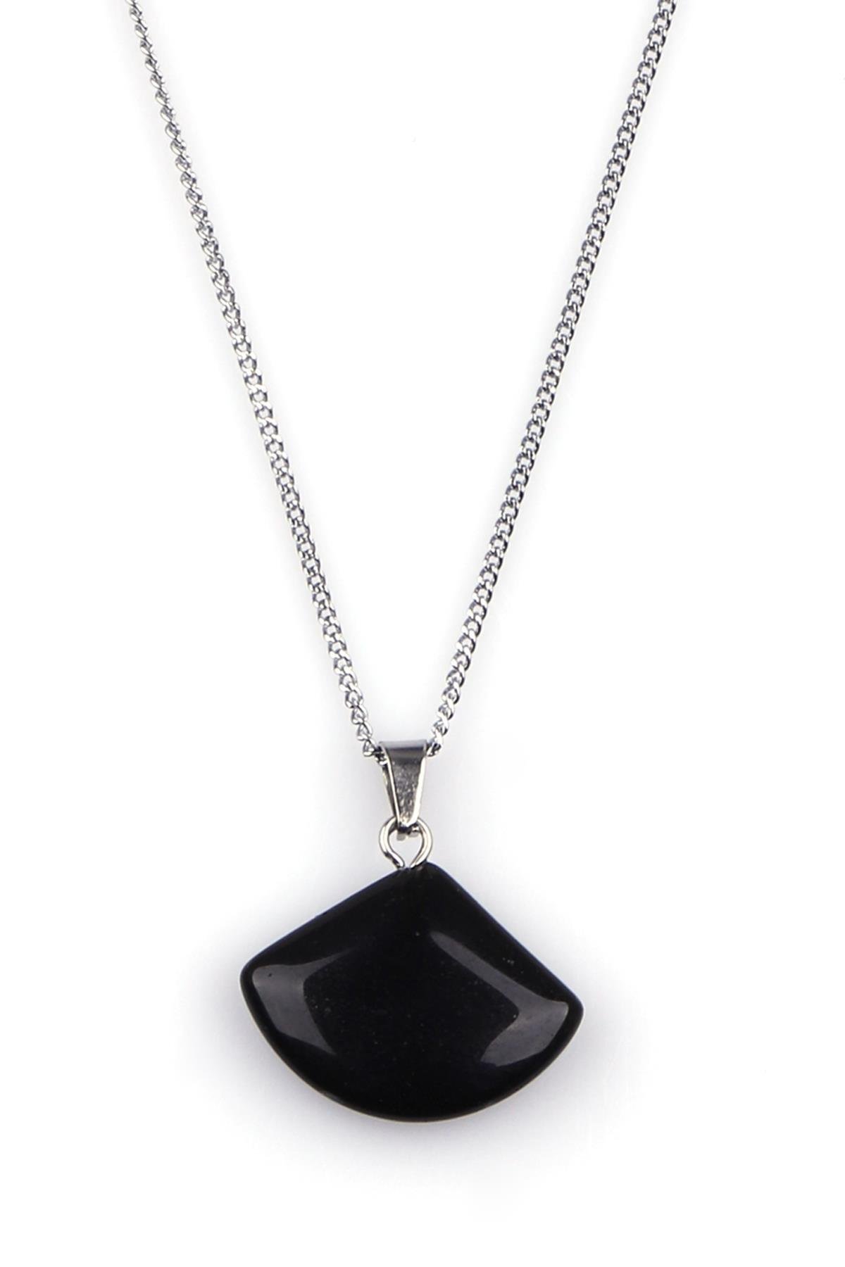 Obsidyen Doğal Taş Kolye