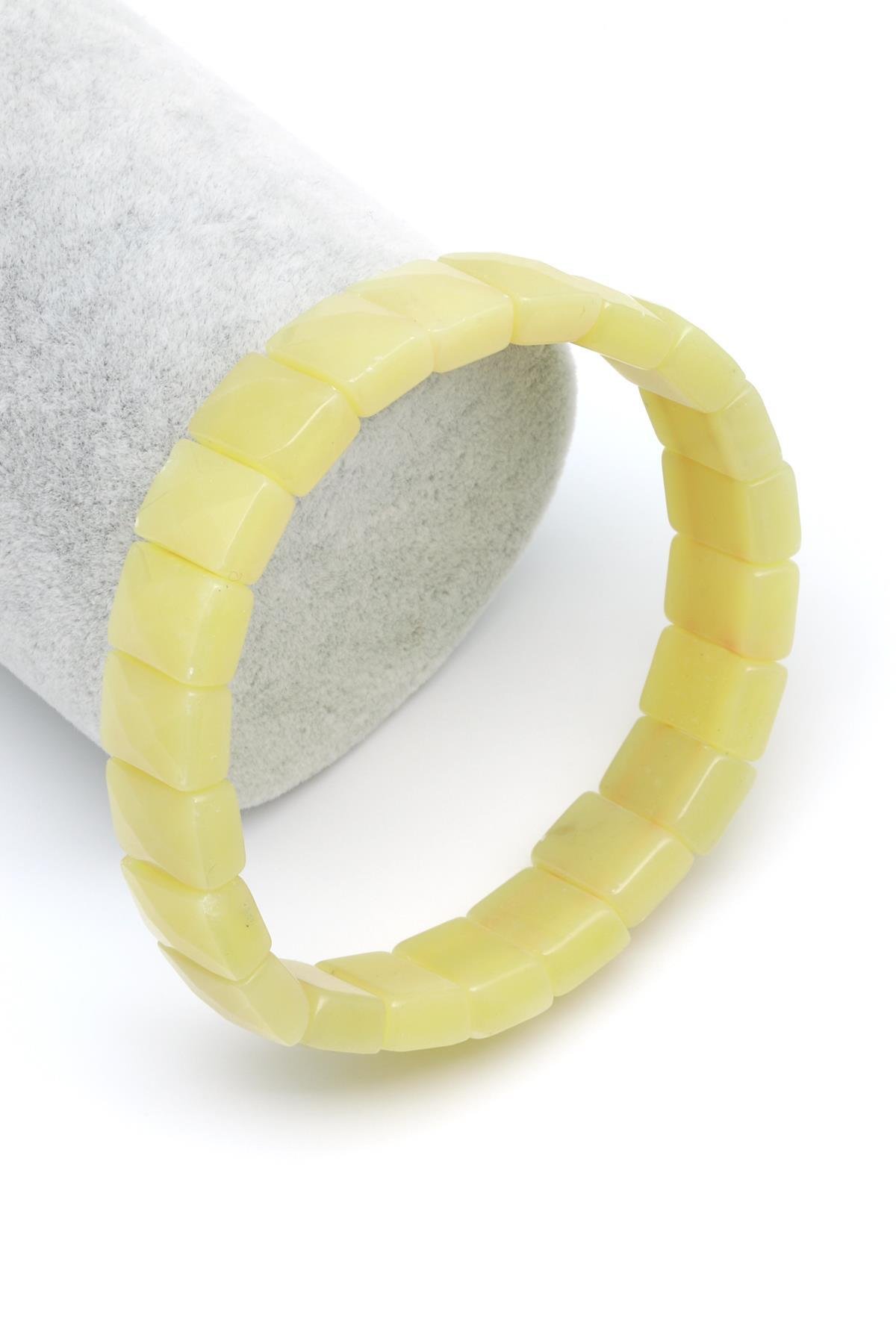 Olivin Jade Doğal Taş Bileklik 9 x 13 mm Özel Kesim