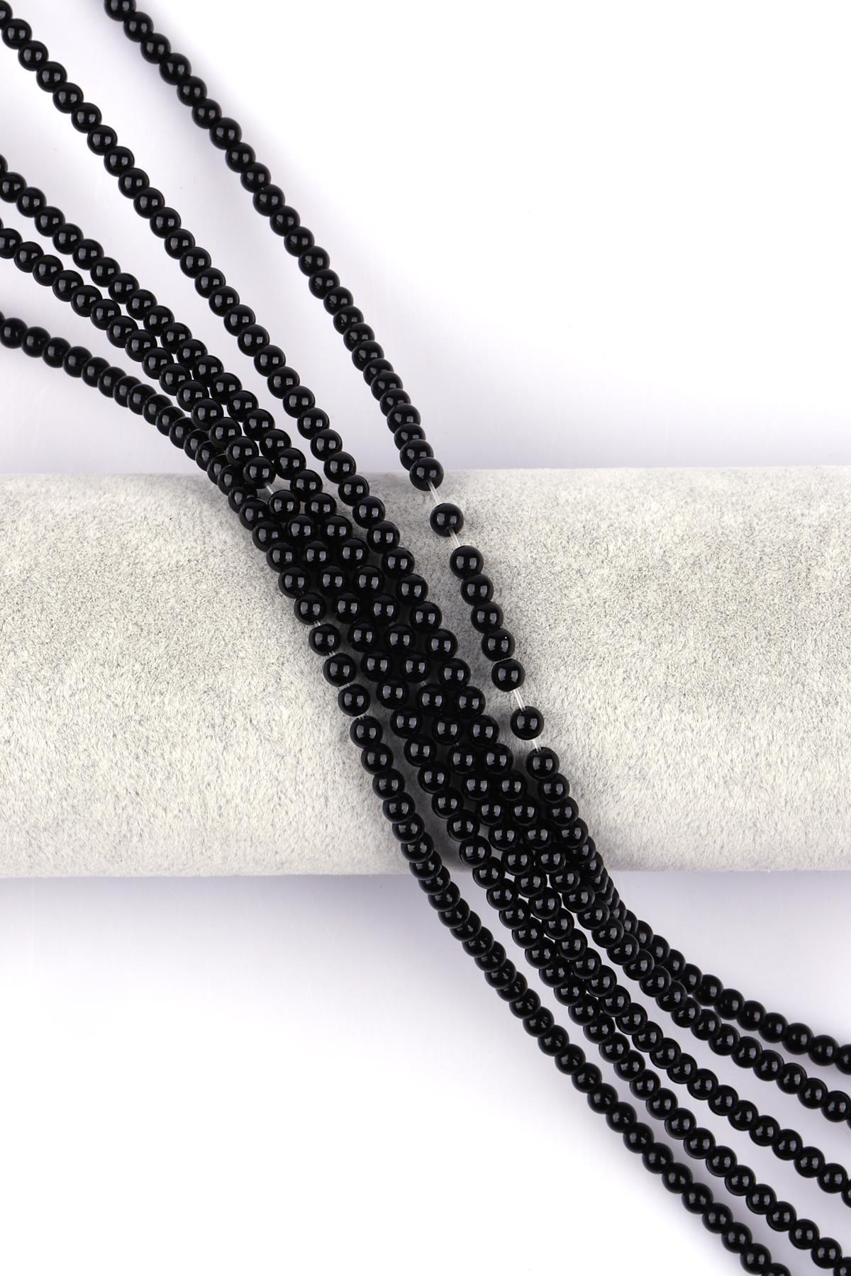 Oniks Doğal Taş Dizi 4 mm Küre Kesim