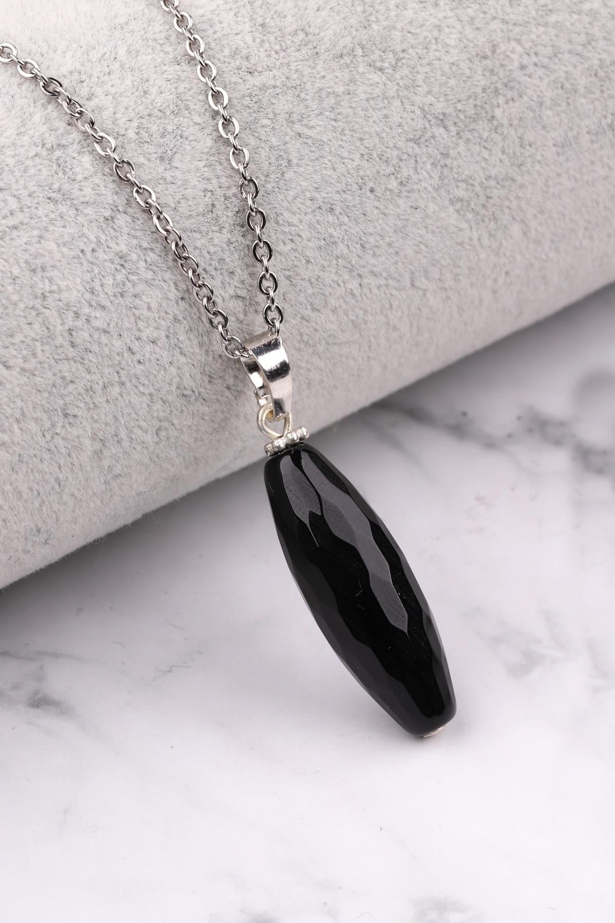 Oniks Doğal Taş Kolye