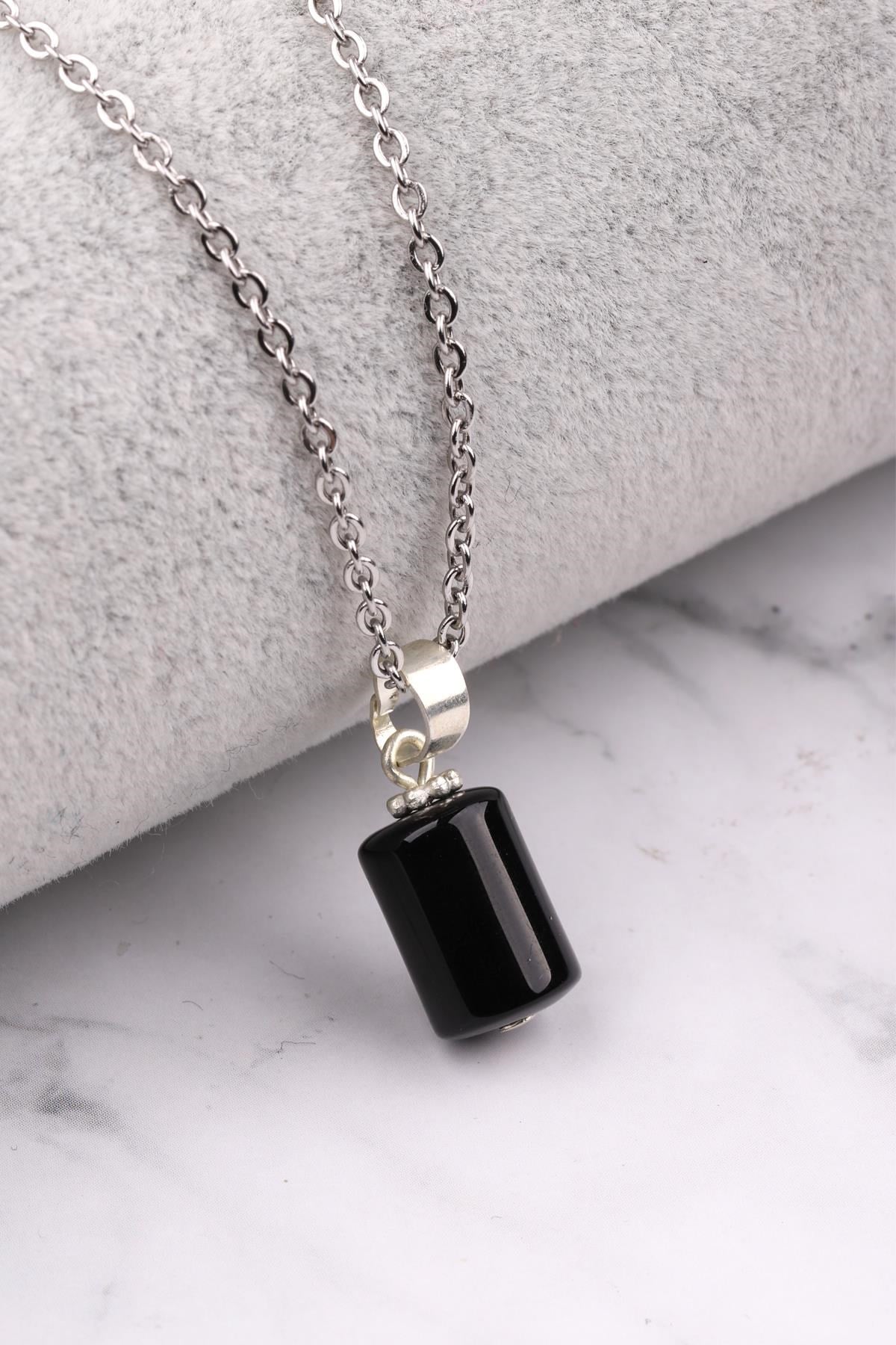 Oniks Doğal Taş Kolye