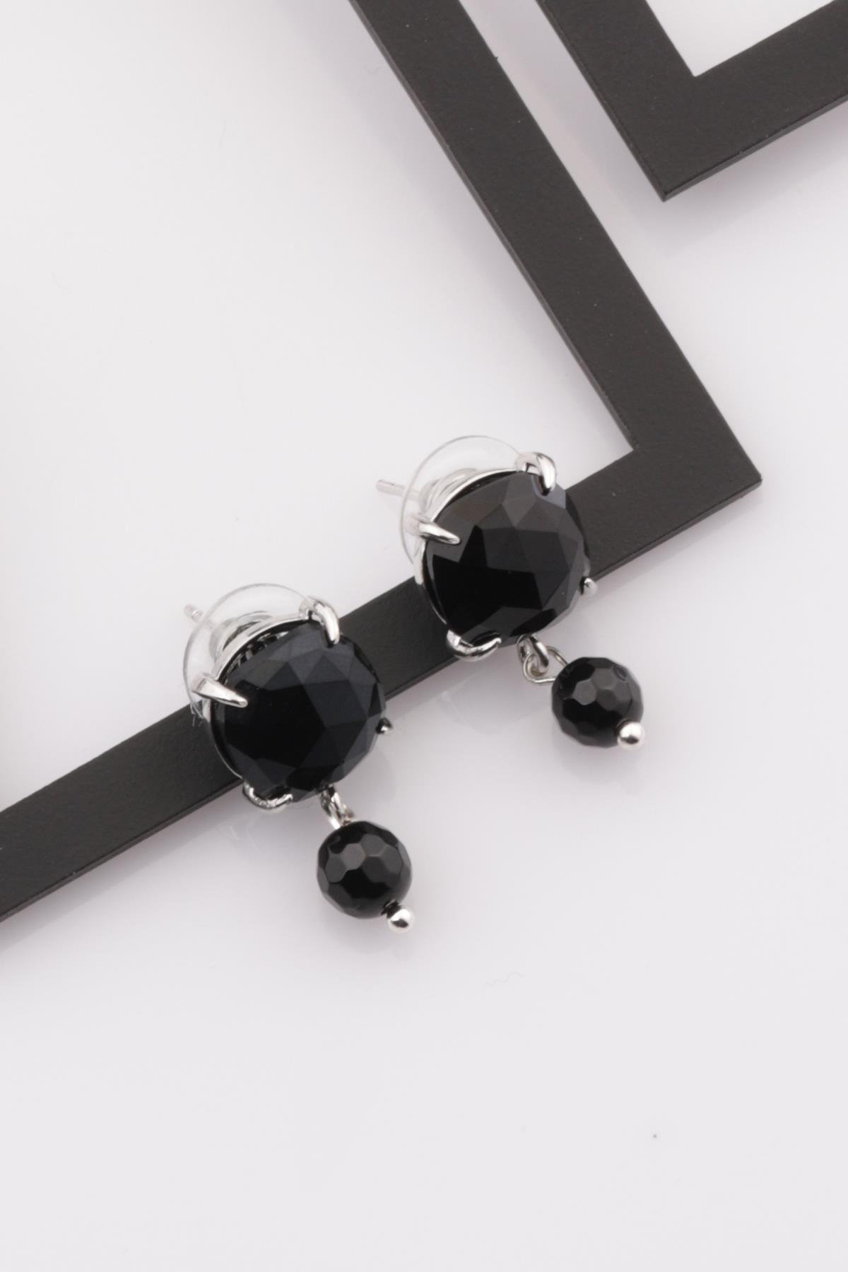 Oniks Doğal Taş Küpe