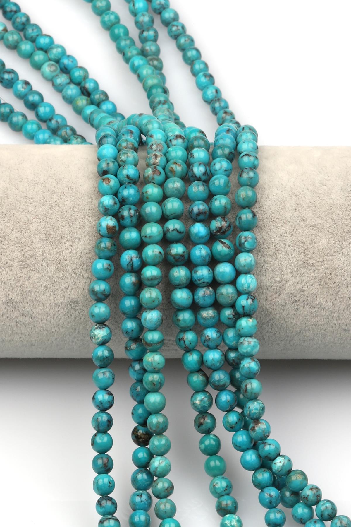 Orijinal Turkuaz Doğaltaş Dizi 5 mm Küre Kesim