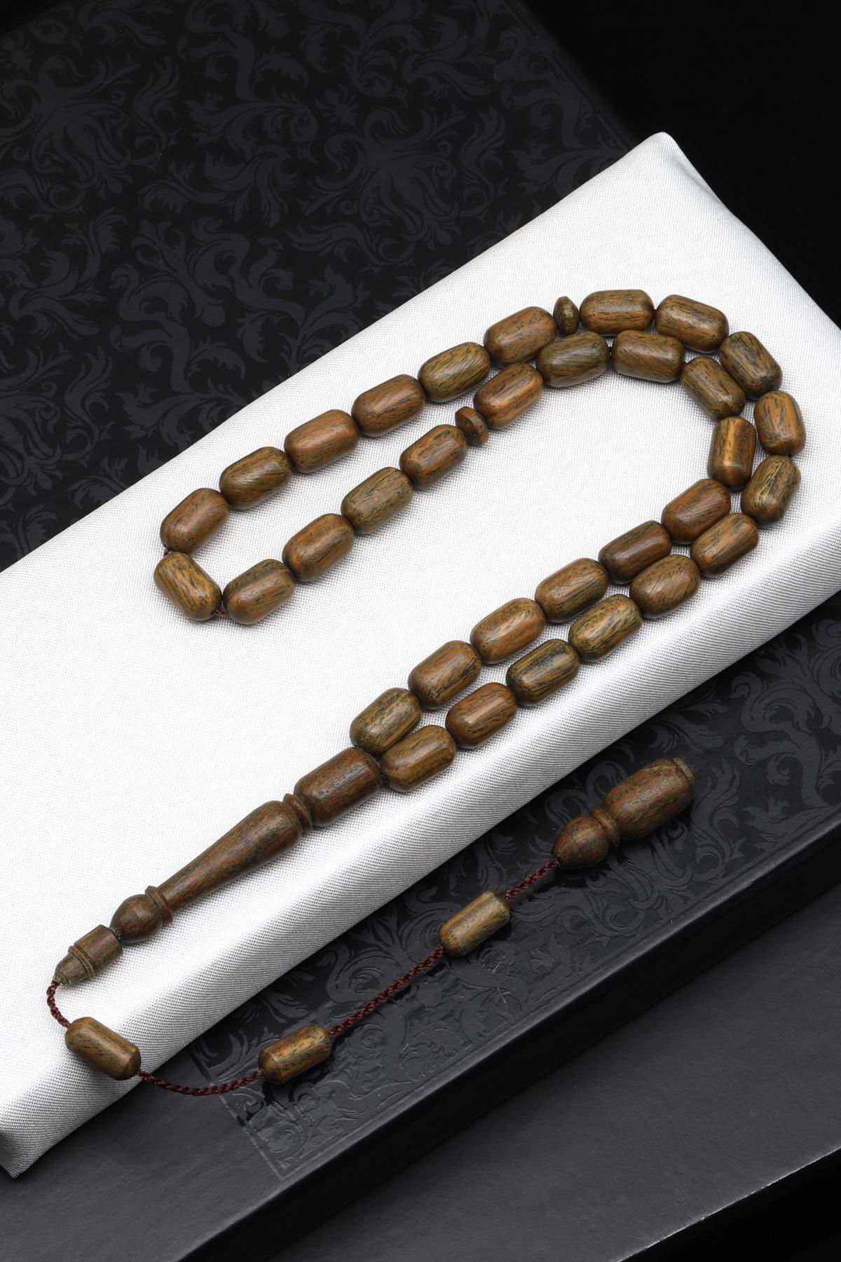 Pelesenk Ağacı Tesbih 7 x 11 mm Kapsül Kesim - T-1541