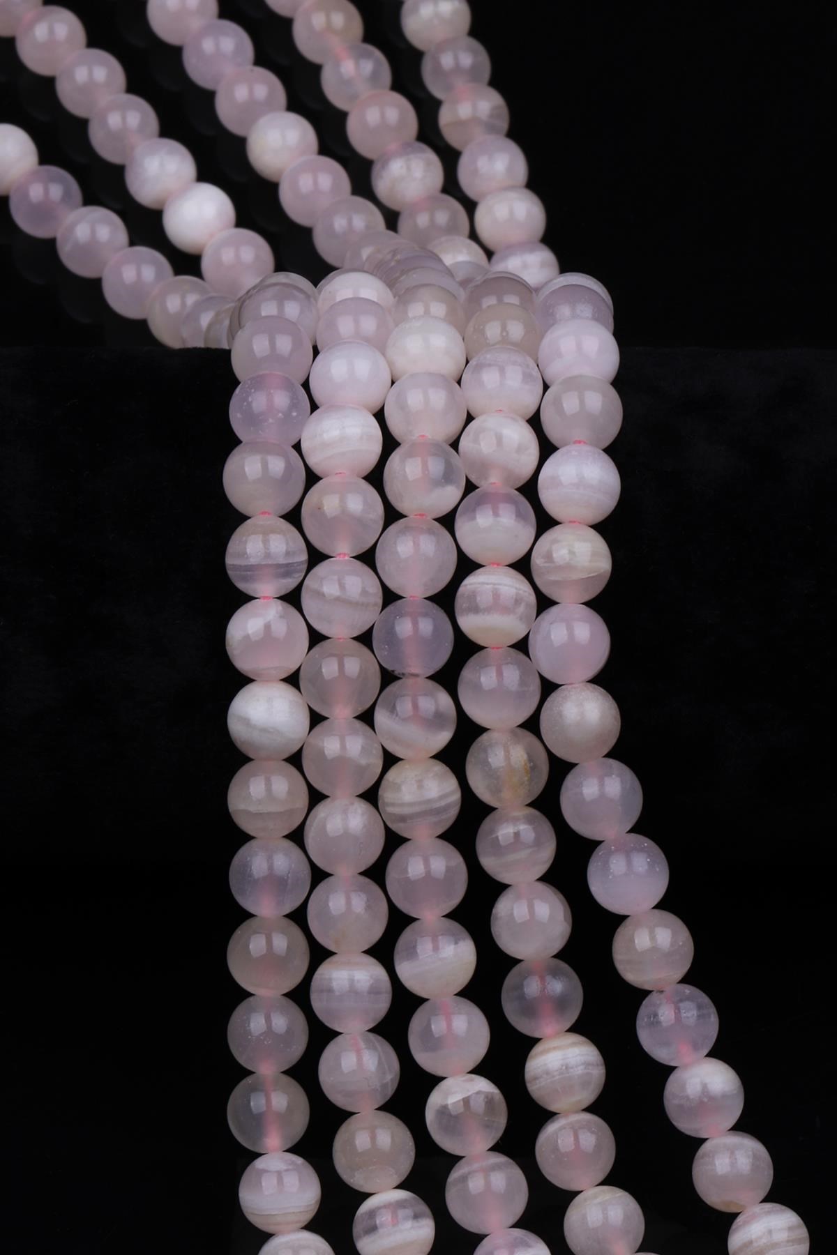 Pembe Kalsit Doğal Taş Dizi 8 mm Küre Kesim