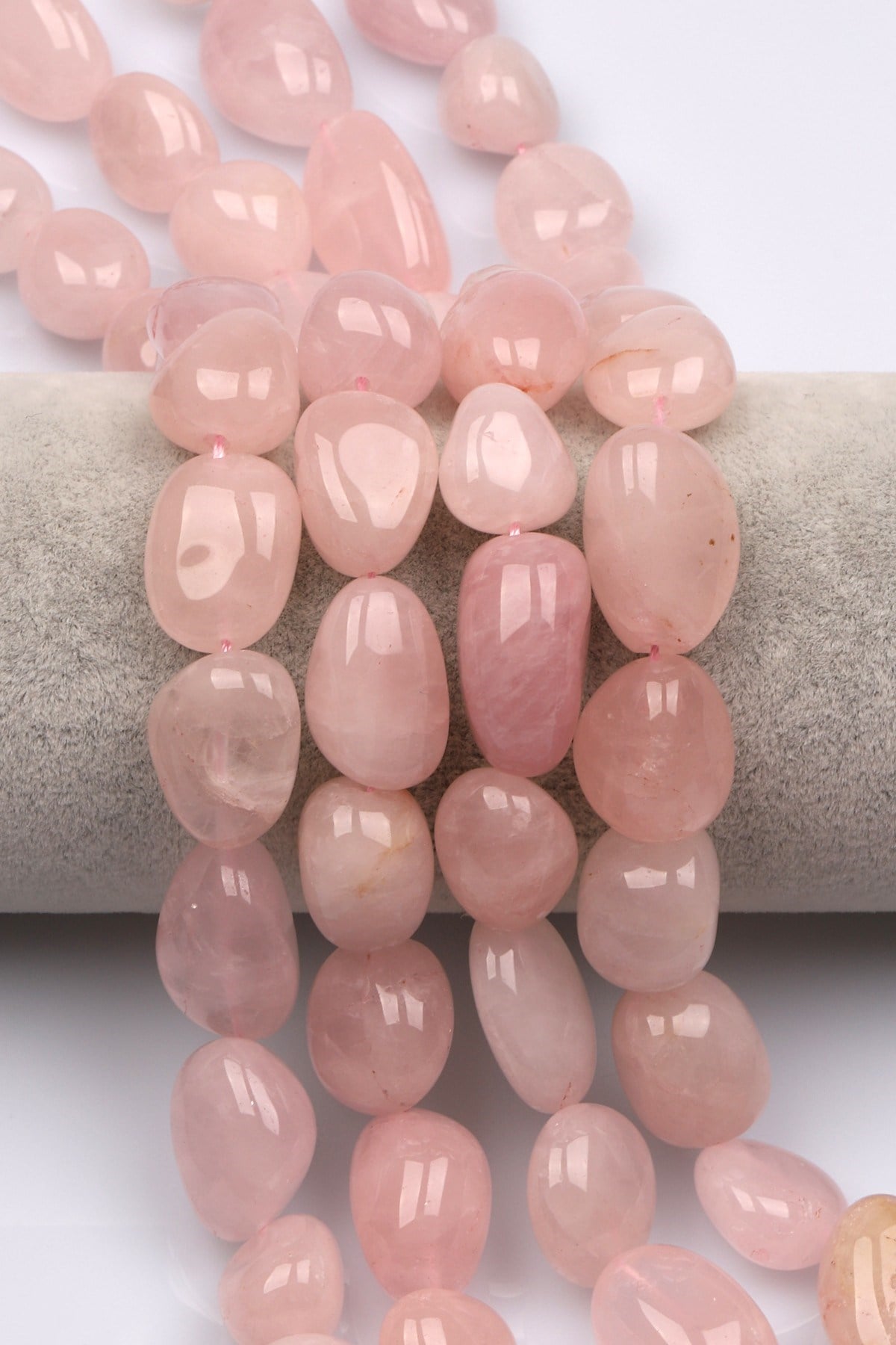 Pembe Kuvars Doğal Taş Dizi 14 x 20 mm Özel Kesim - DZ-1328