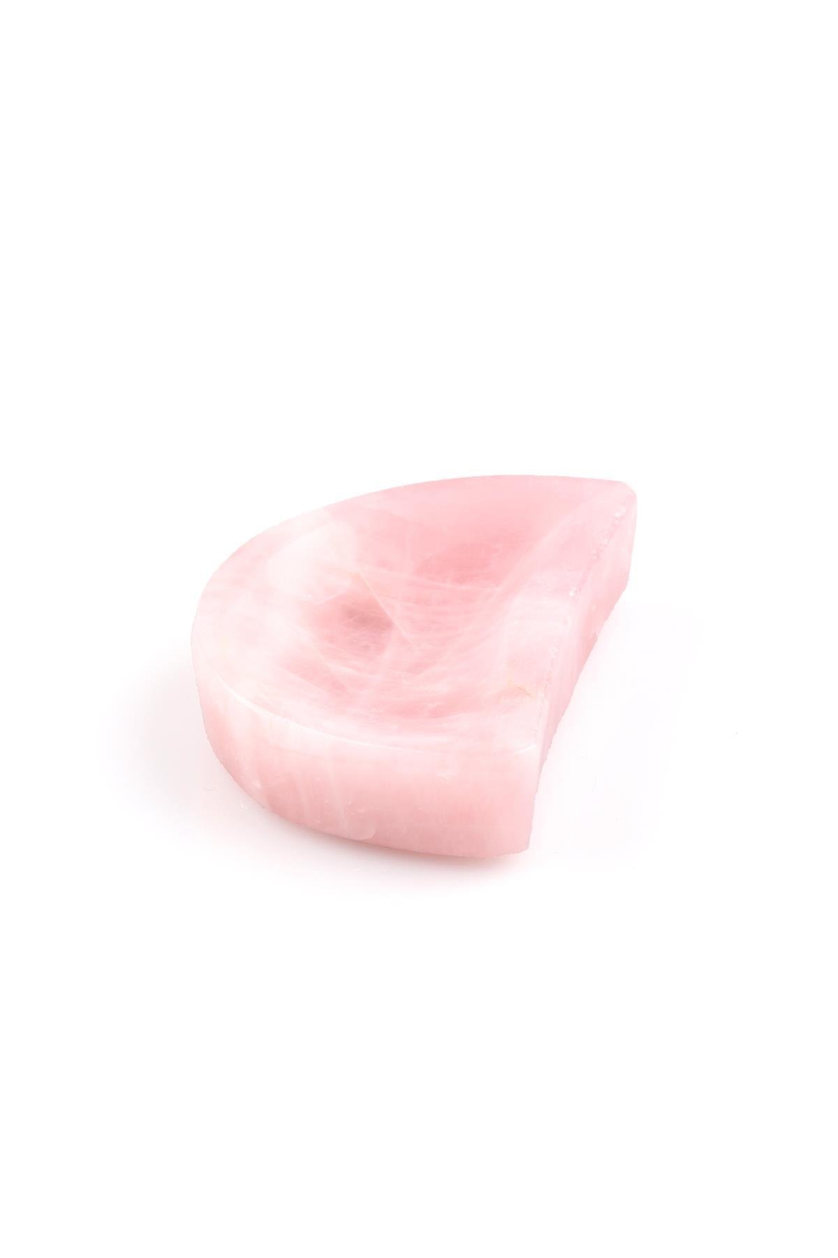 Pembe Kuvars Doğal Taş İçi Oyuk Parça