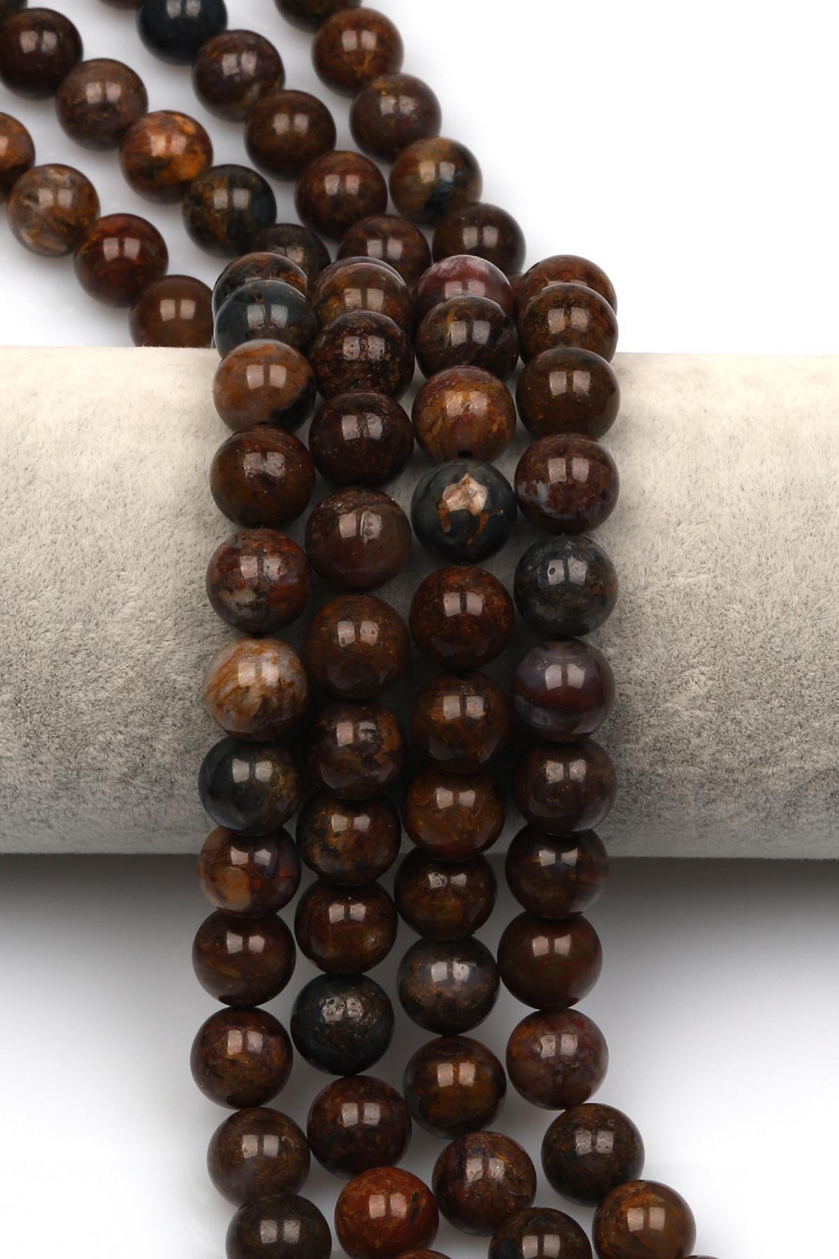 Pietersite (A Kalite) Doğal Taş Dizi 10 mm Küre Kesim